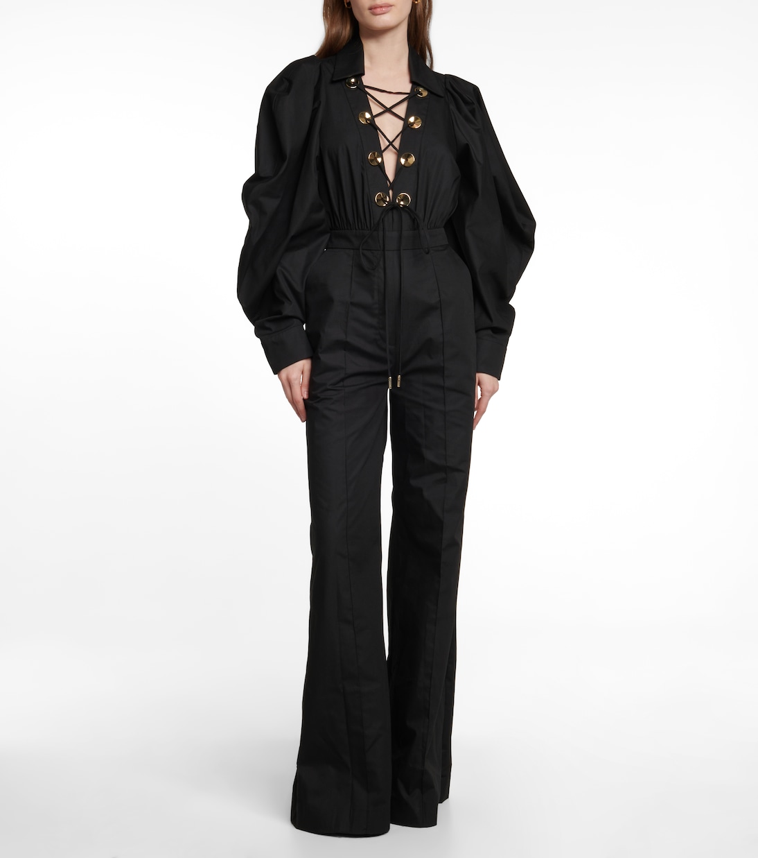 Puffed-sleeve jumpsuit | Elie Saab
