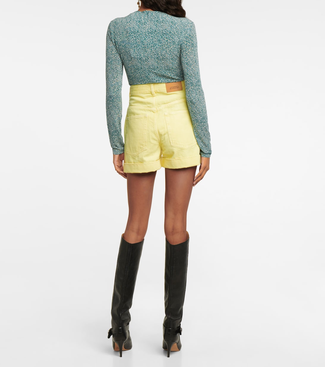 High-Rise Shorts Vetanio aus Denim | Isabel Marant