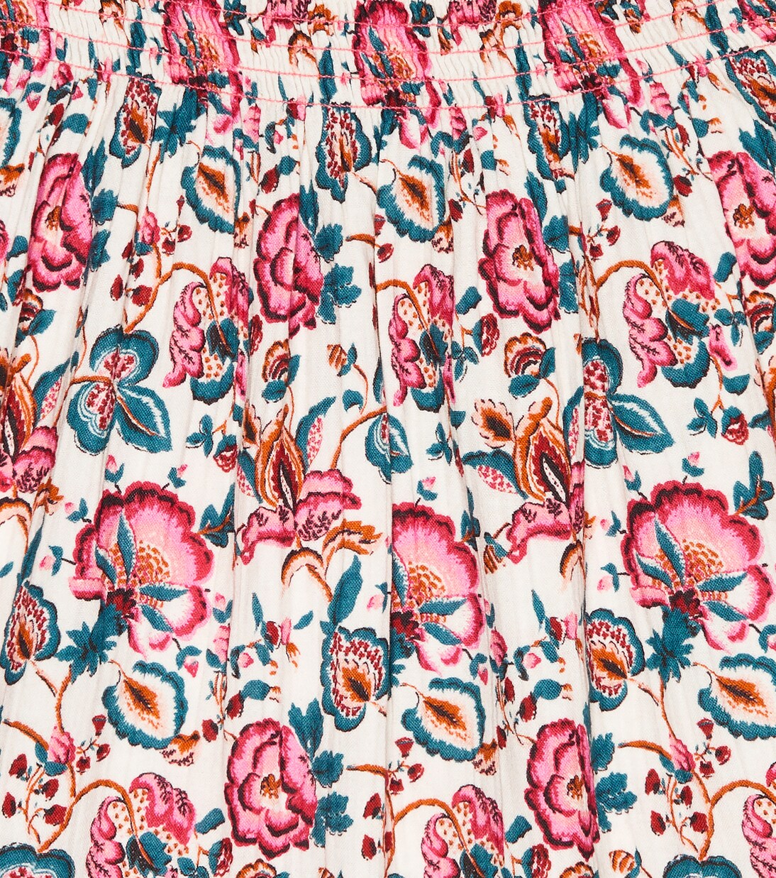 Jupe midi Anneta en coton à fleurs | Louise Misha