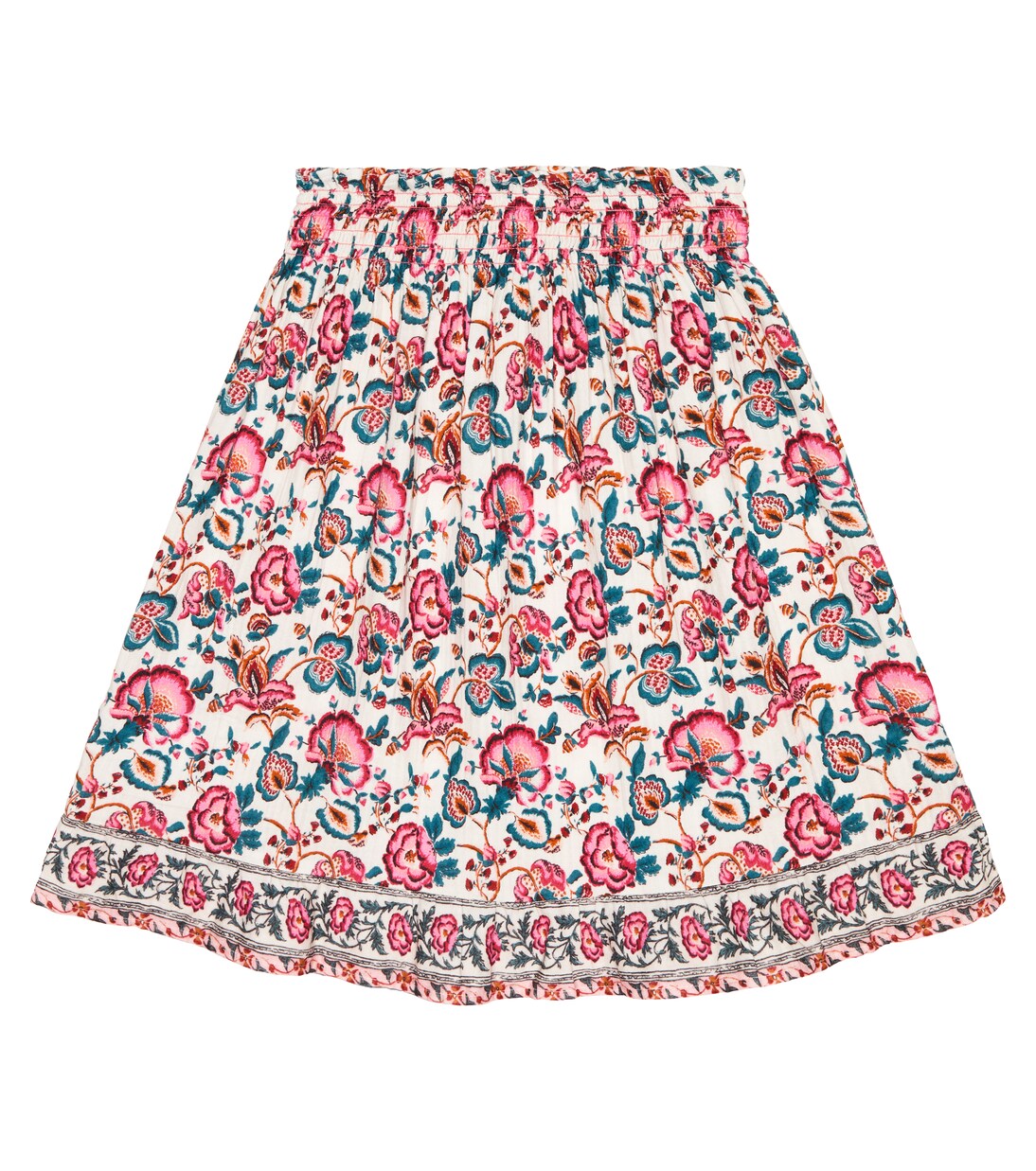 Jupe midi Anneta en coton à fleurs | Louise Misha