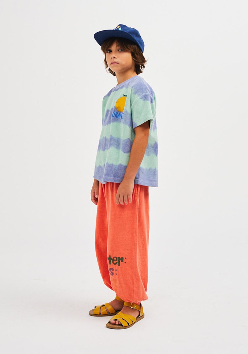 Orange cotton terry T-shirt | Jellymallow