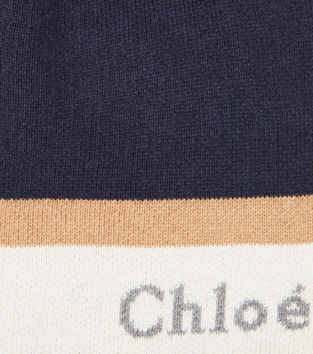 Logo cotton and wool beanie | Chloé Kids