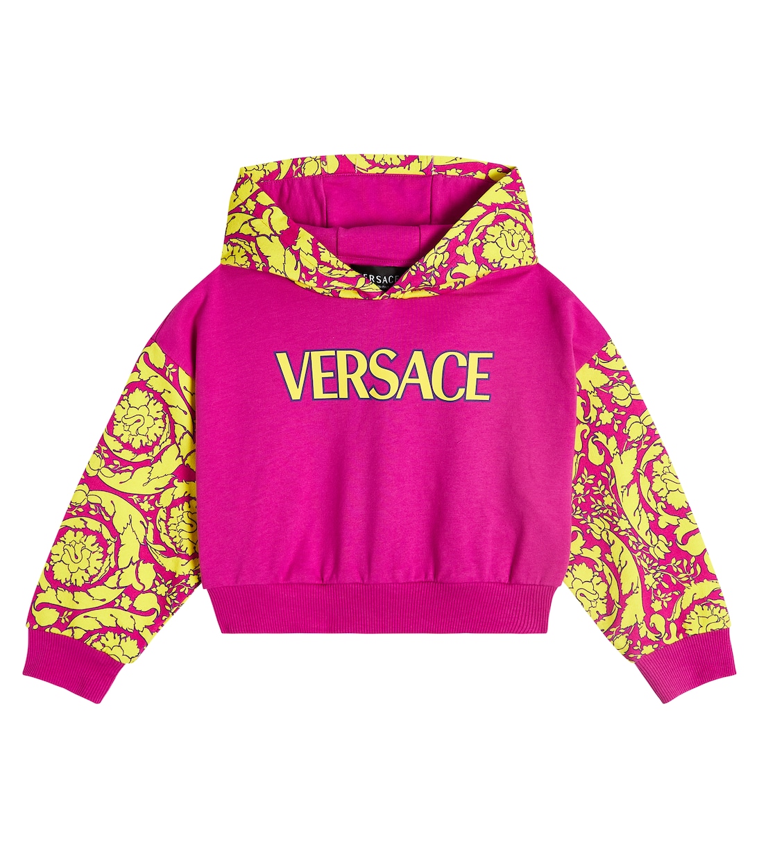 Logo cotton hoodie | Versace Kids