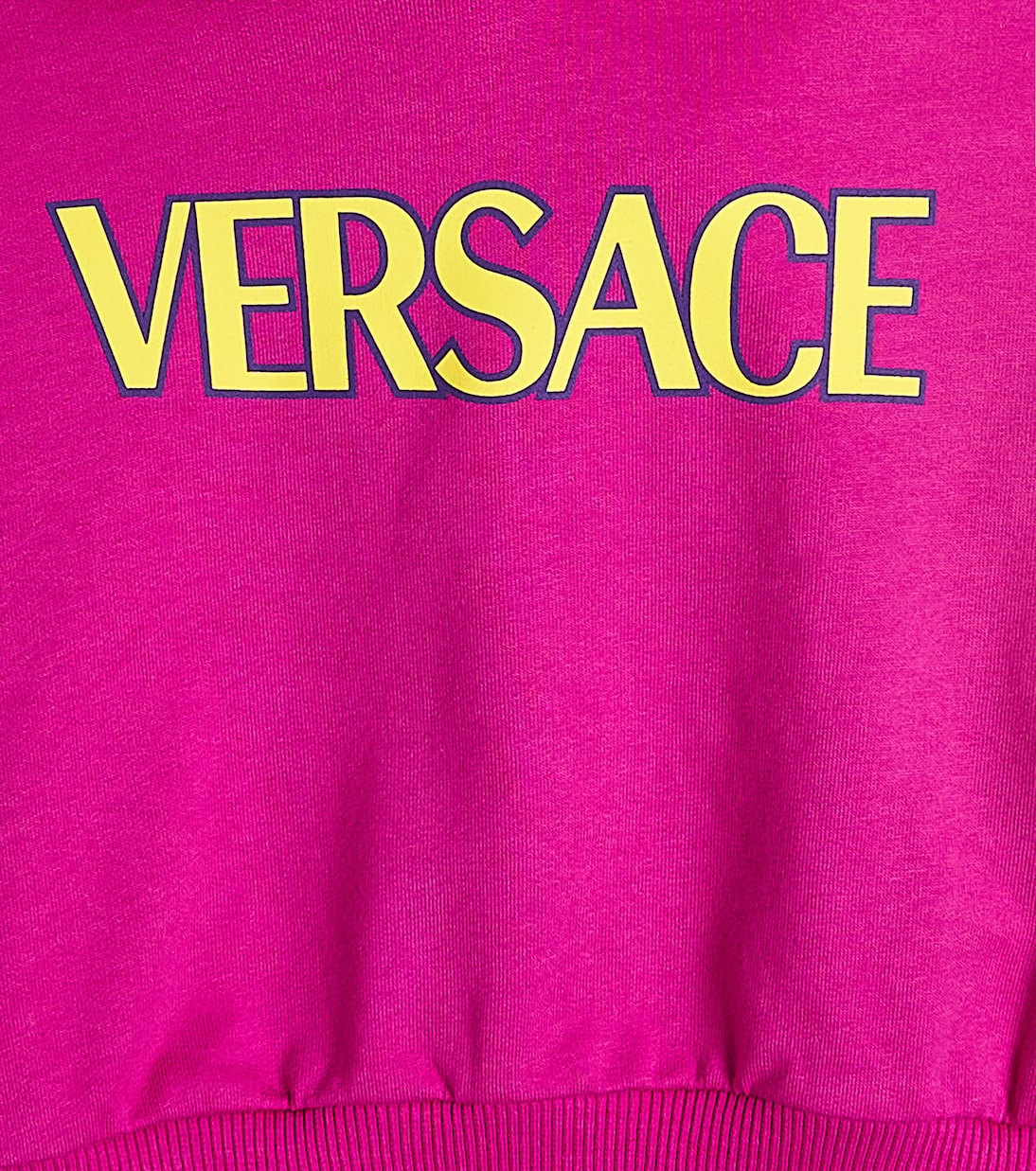 Logo cotton hoodie | Versace Kids