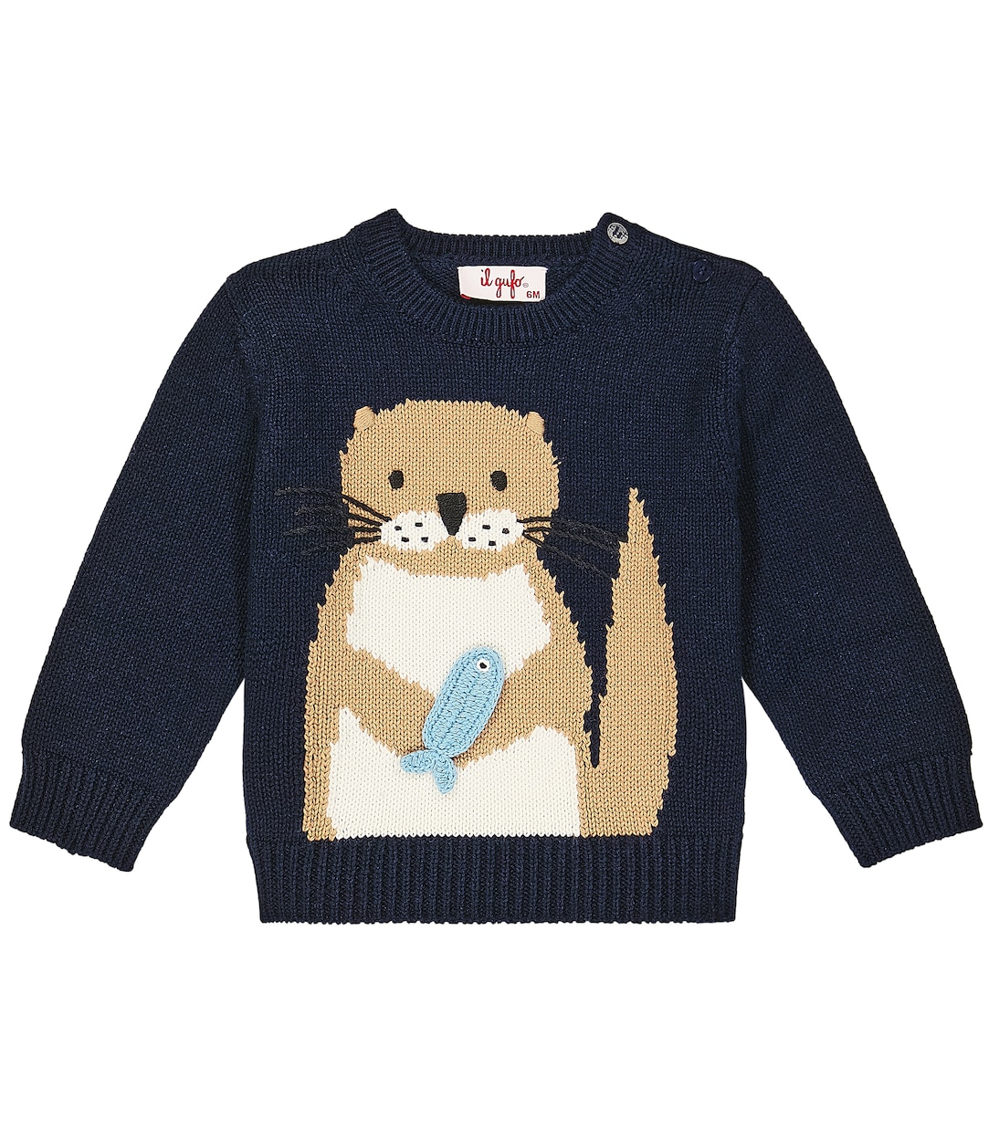 Baby cotton sweater | Il Gufo