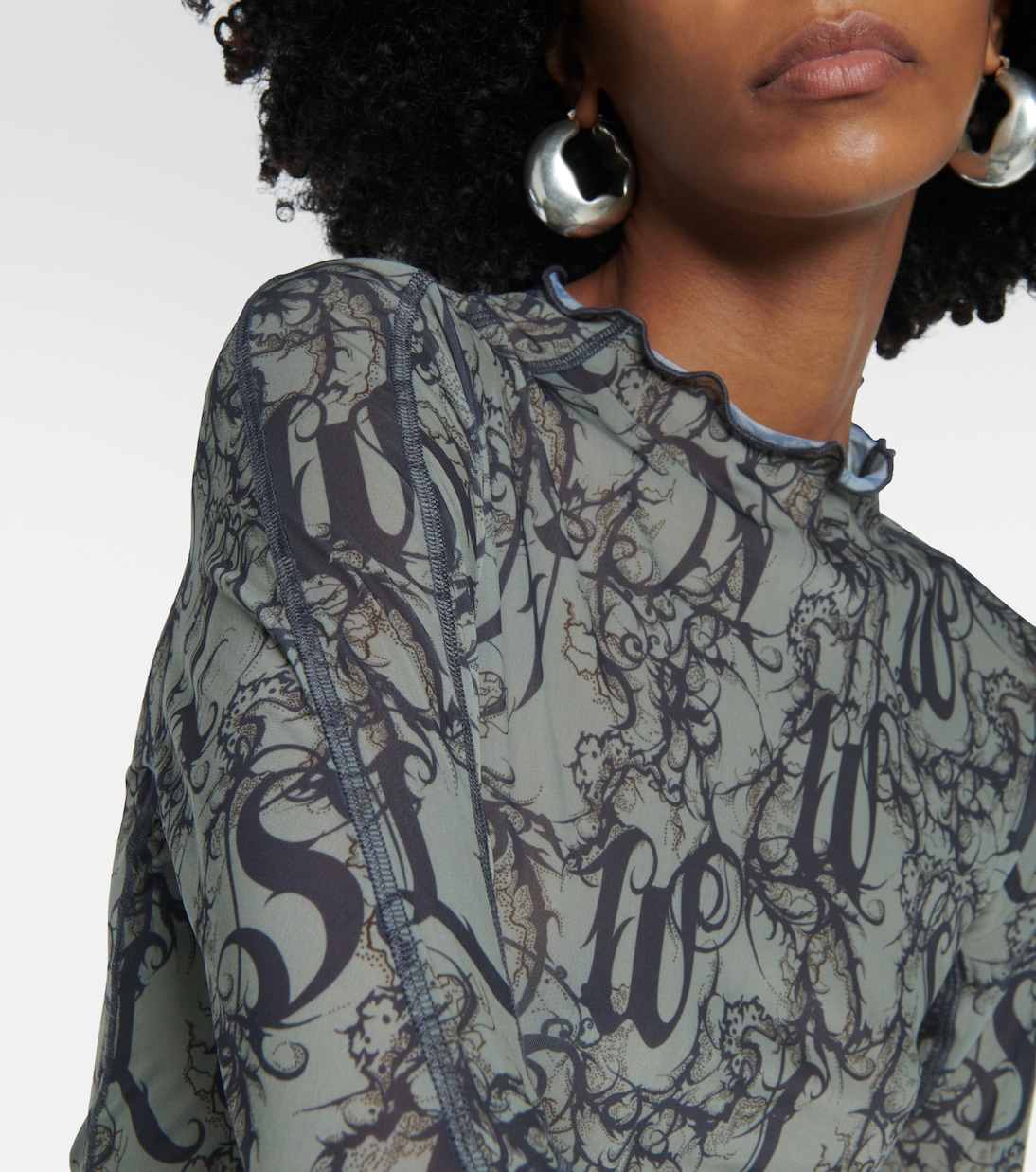 Bedrucktes Top Halcyon aus Jersey | KNWLS