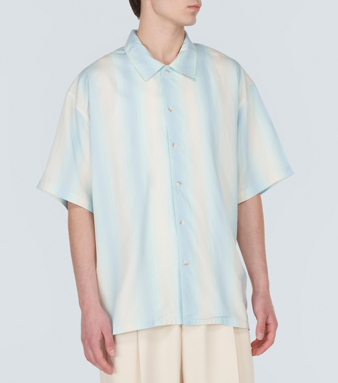 Oversized striped bowling shirt | Commas