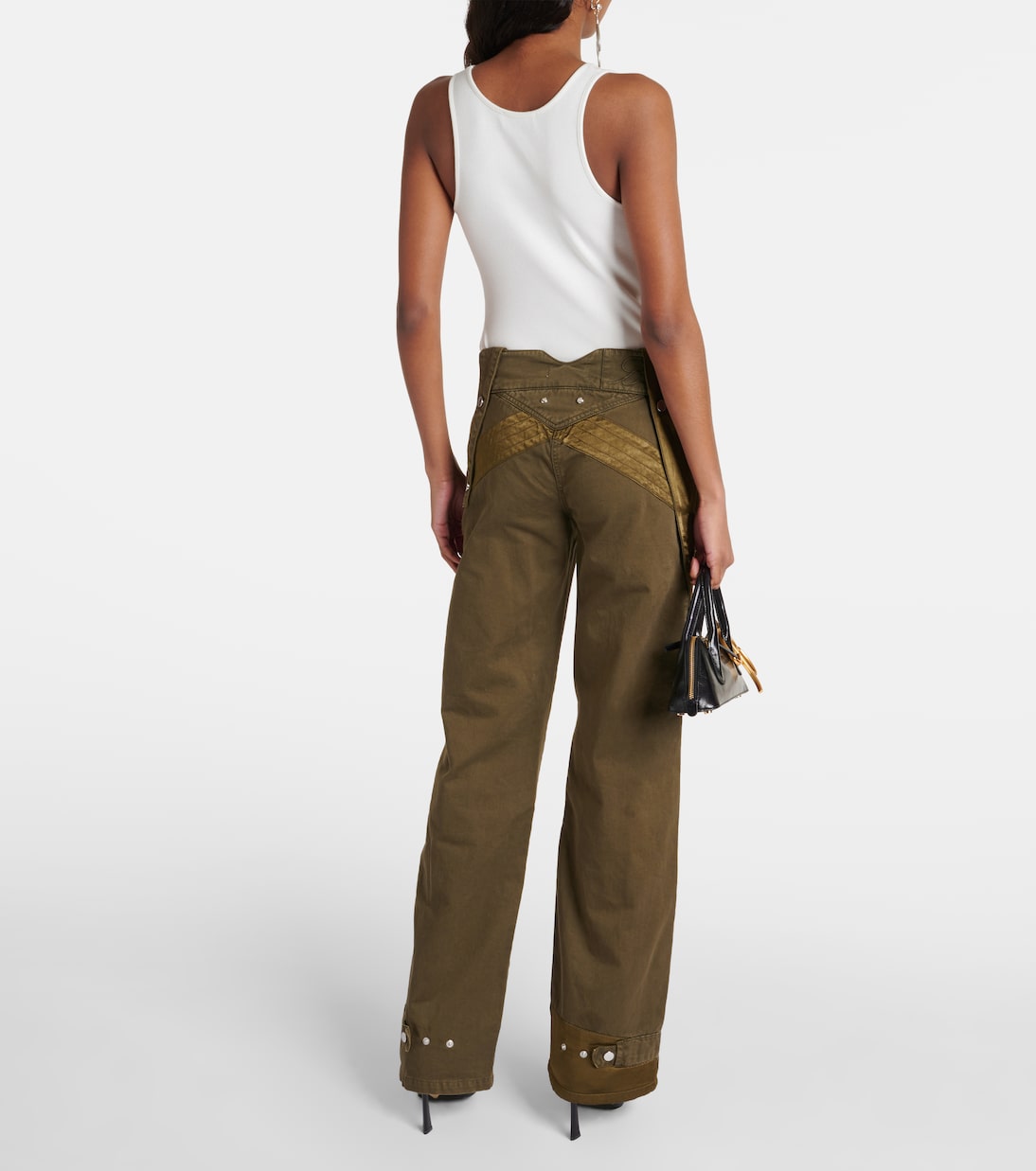 Mid-Rise Flared Cargo-Jeans | Blumarine