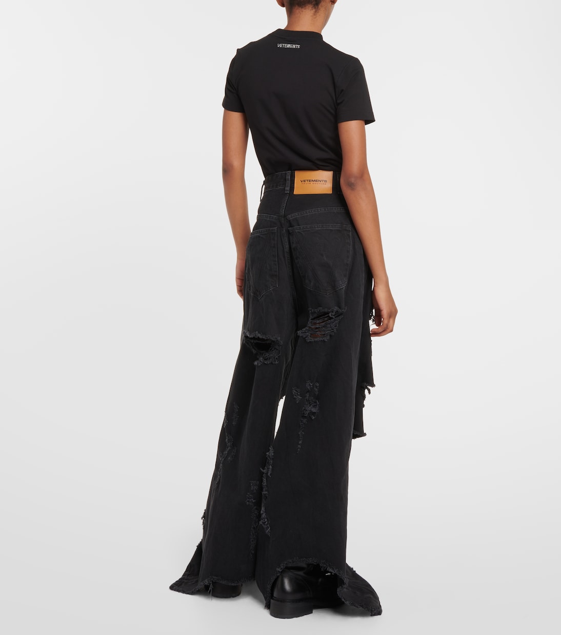 Distressed wide-leg jeans | Vetements