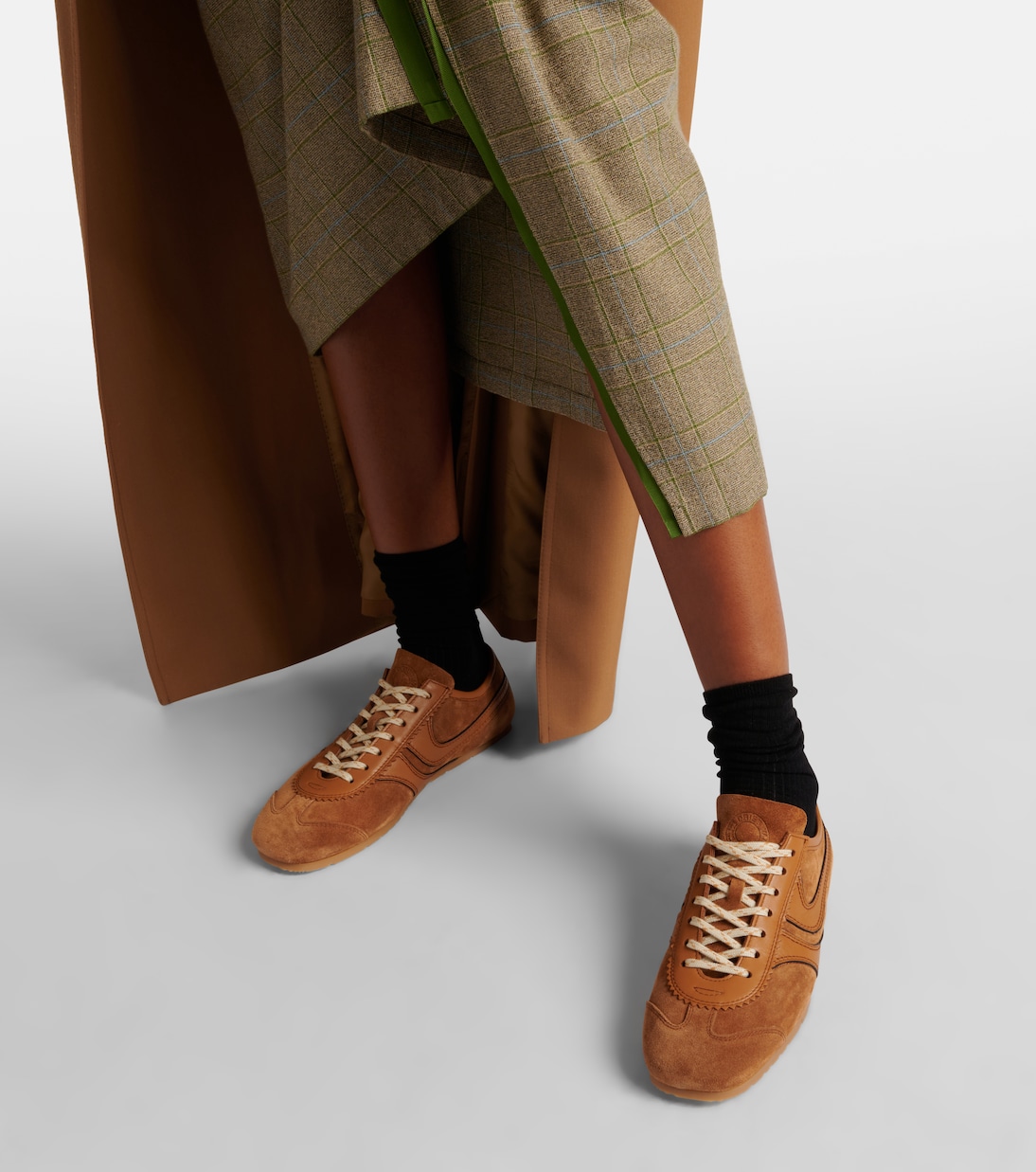 Sneakers aus Leder und Veloursleder | Dries Van Noten