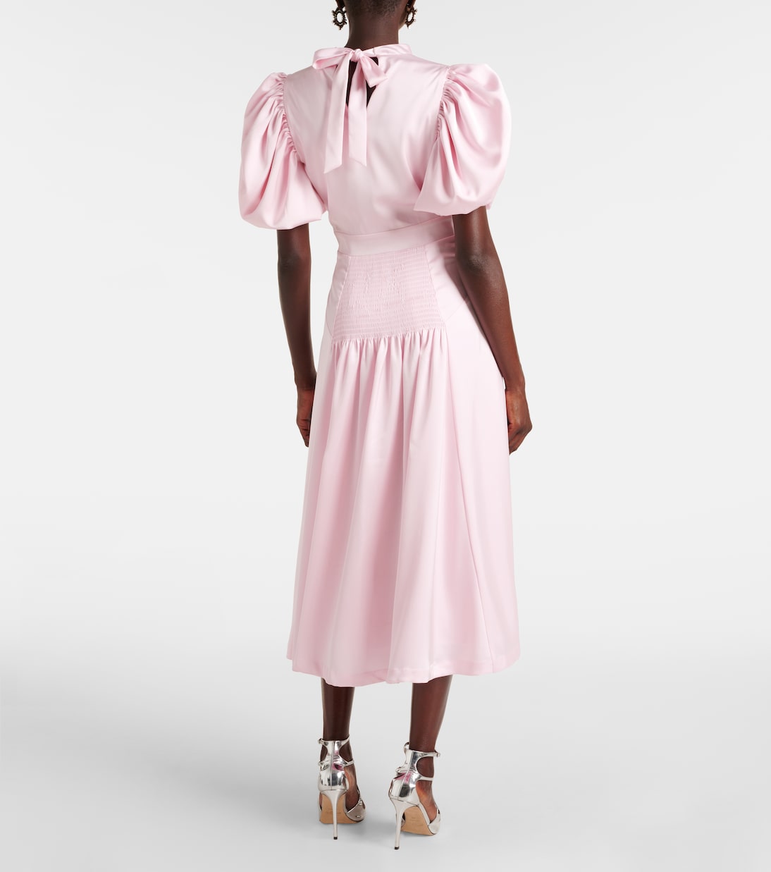 Robe midi de mariée en satin | Rotate