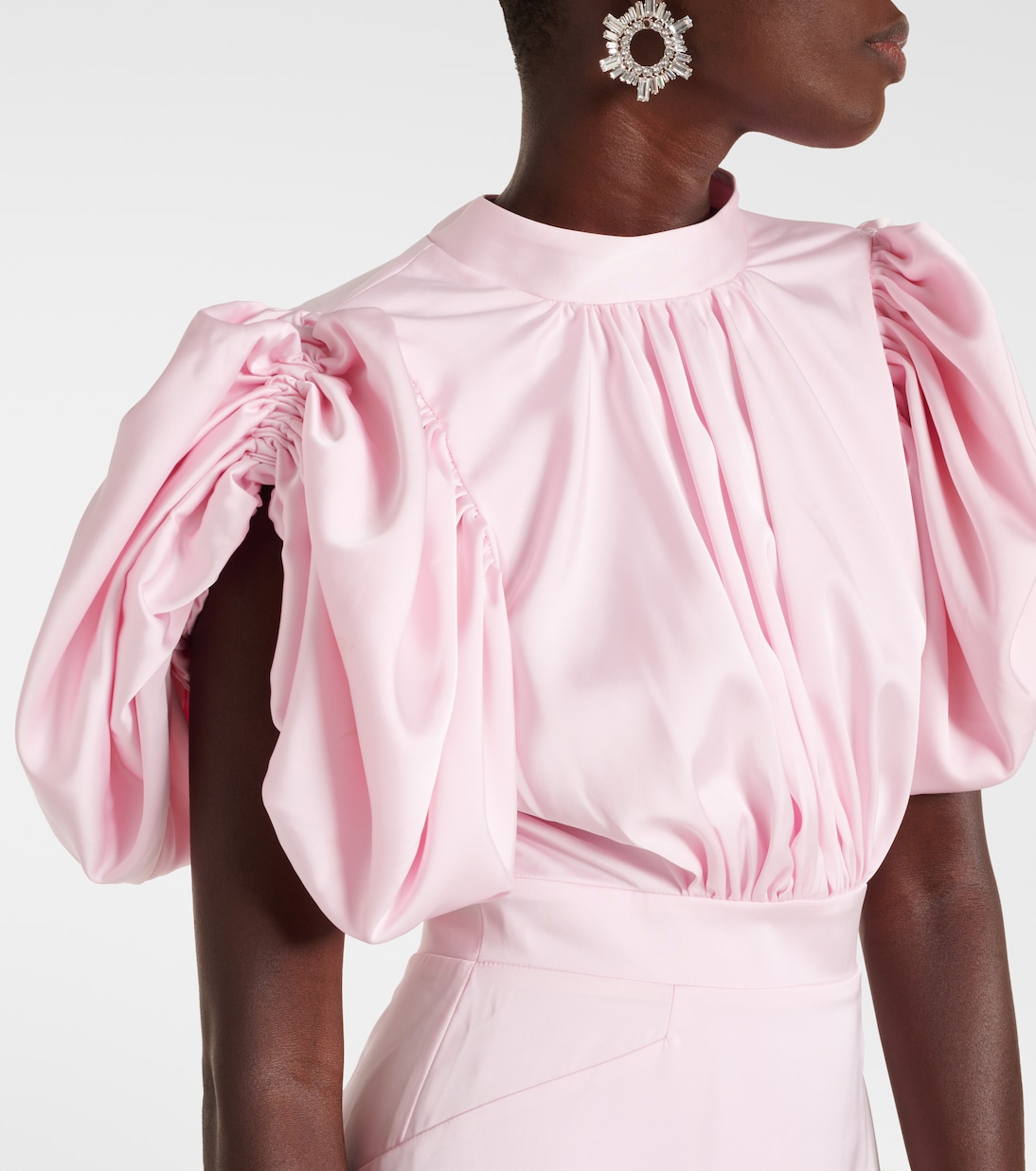 Robe midi de mariée en satin | Rotate