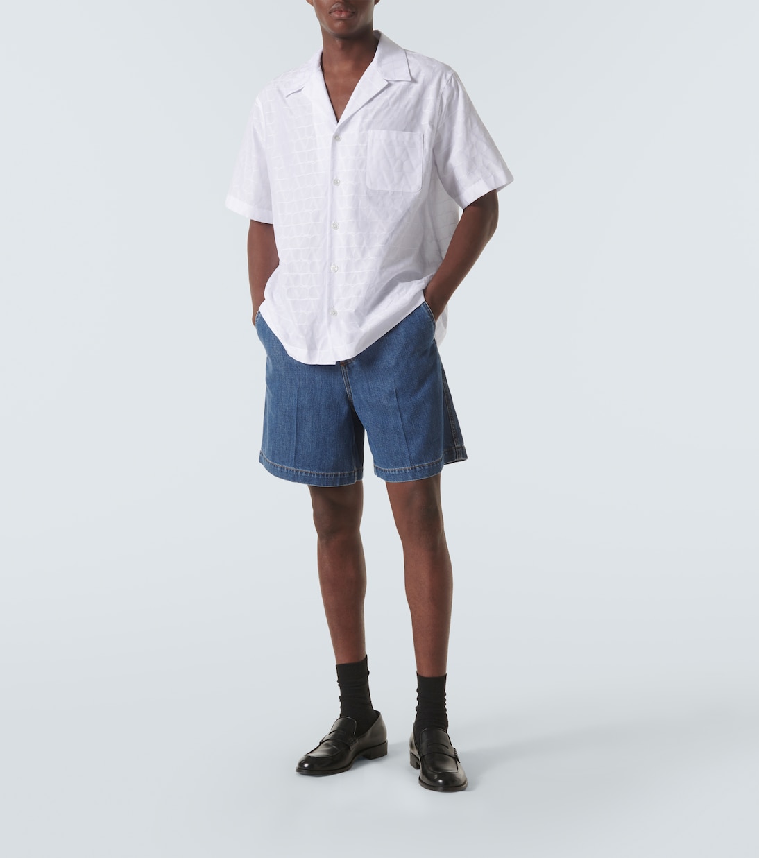 Denim Bermuda shorts | Valentino