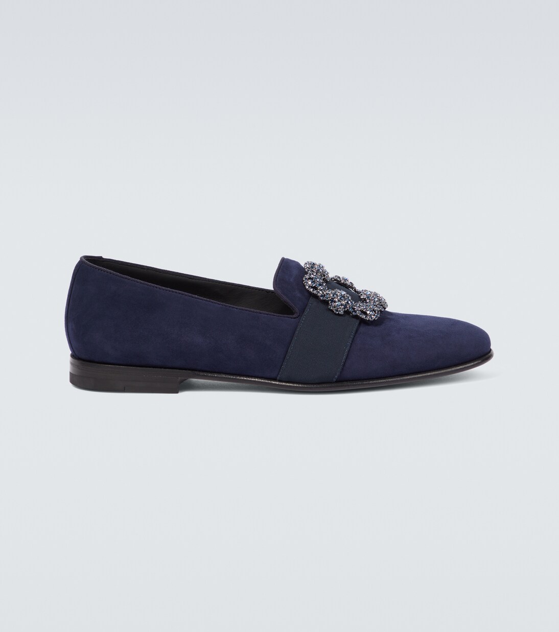 Carlton embellished suede loafers | Manolo Blahnik
