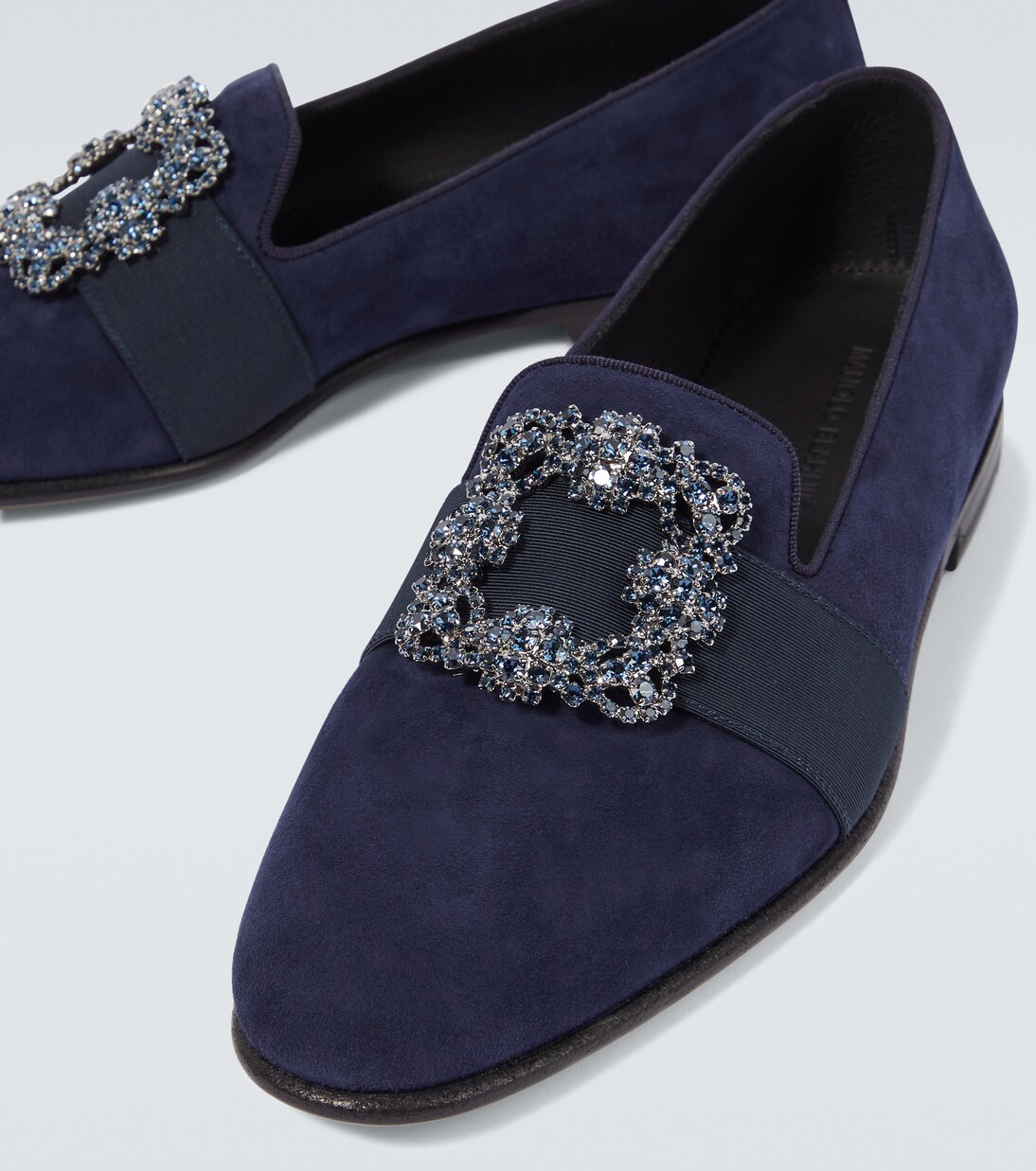 Carlton embellished suede loafers | Manolo Blahnik
