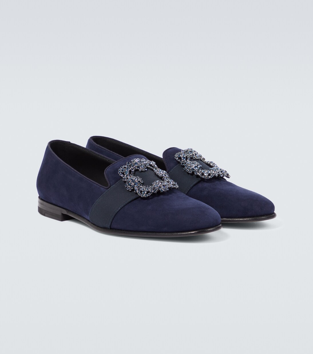 Carlton embellished suede loafers | Manolo Blahnik