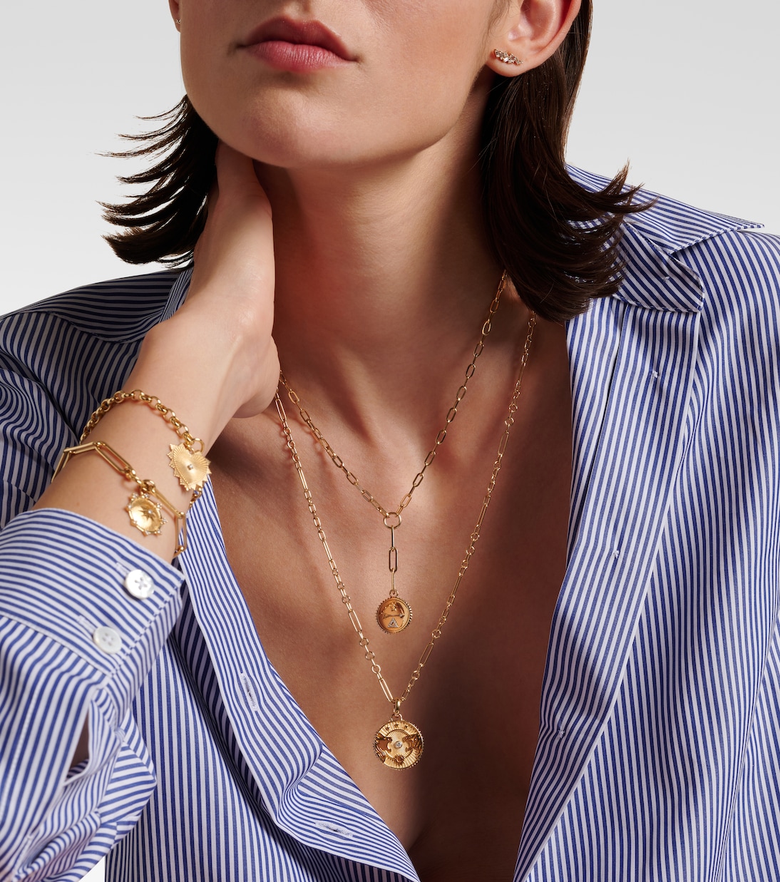 Strength 18kt gold pendant necklace with diamond | FoundRae