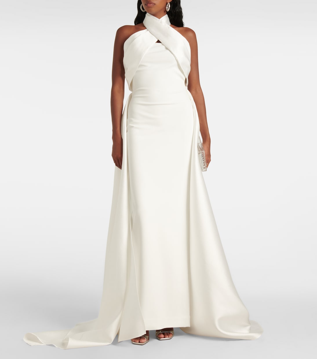 Robe Rumi aus Twill und Crêpe | Solace London