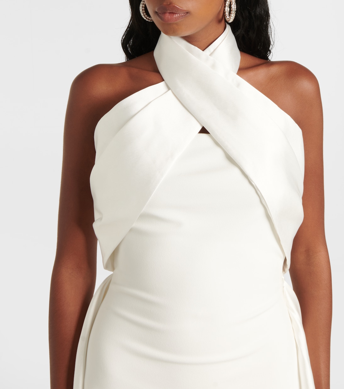 Robe Rumi aus Twill und Crêpe | Solace London