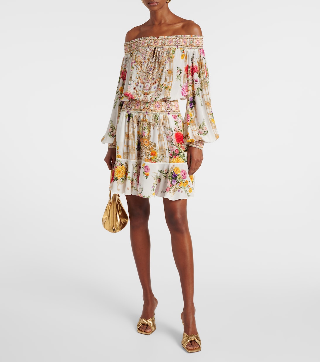 Robe en soie à fleurs | Camilla