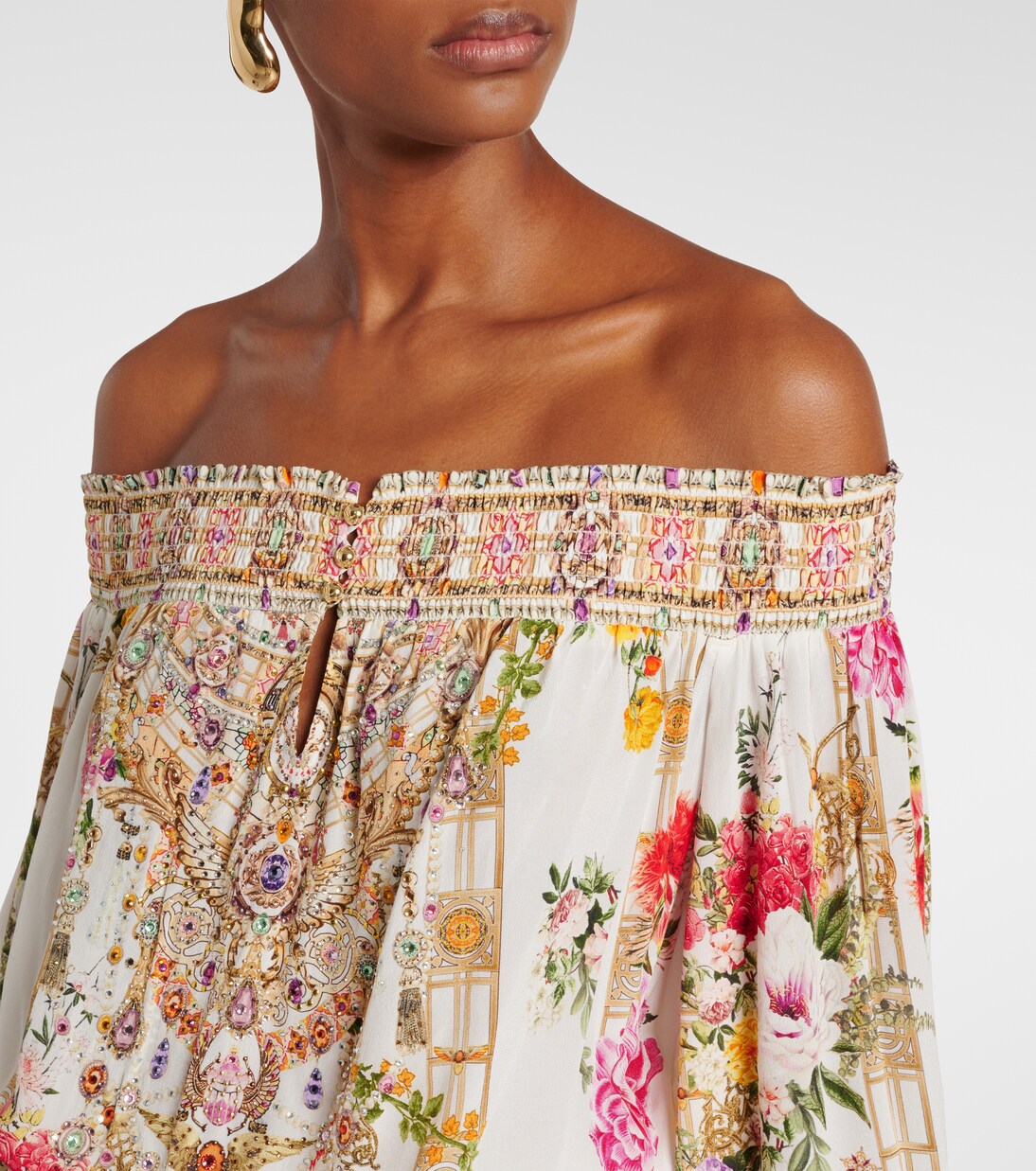 Robe en soie à fleurs | Camilla