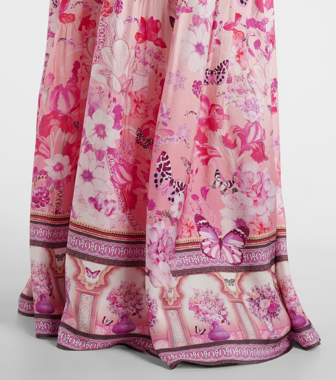 Verzierter Maxirock aus Seide | Camilla