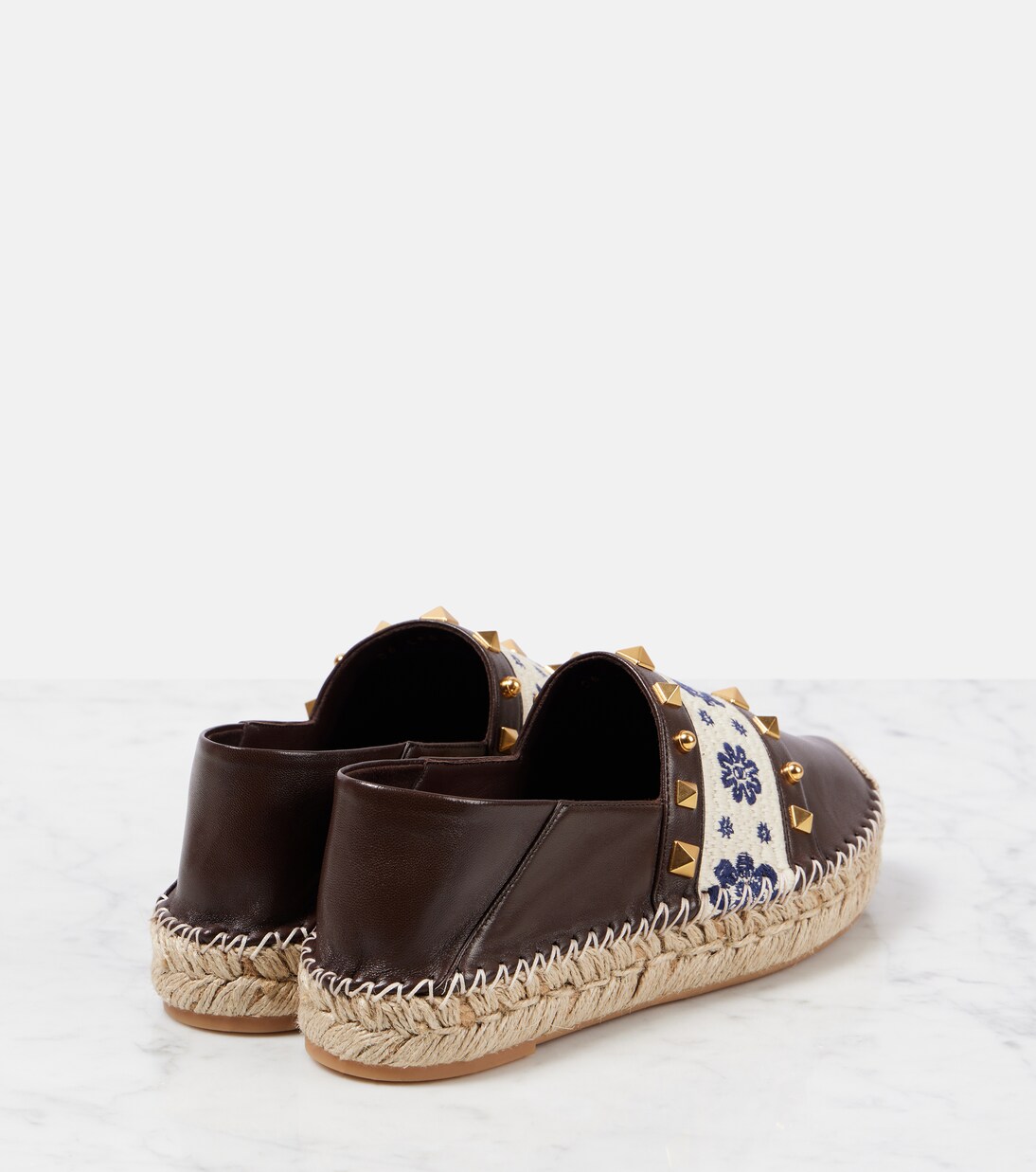 County Rockstud leather espadrilles | Valentino Garavani