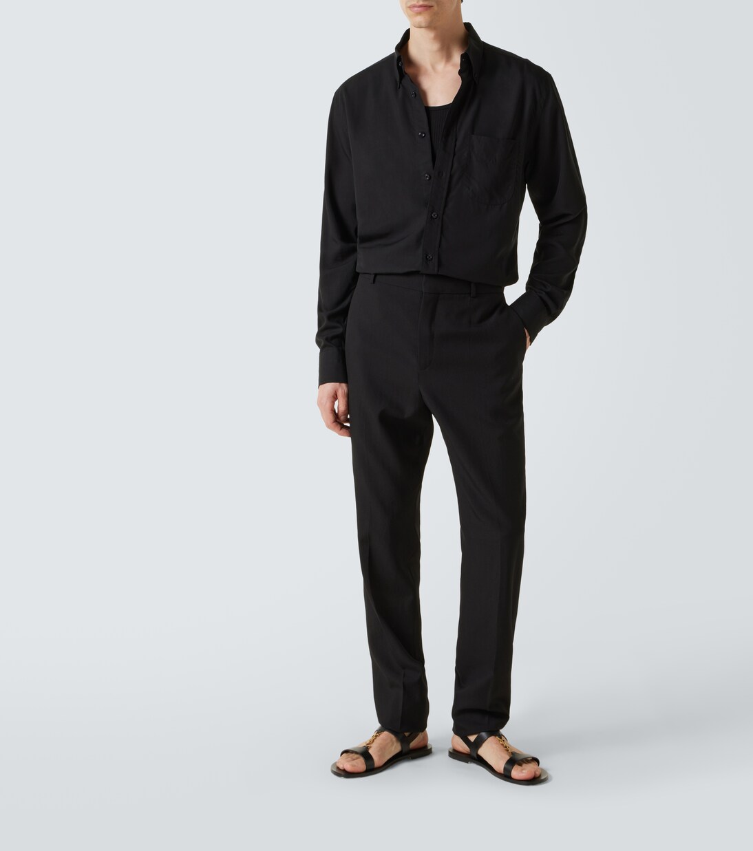 Cassandre leather sandals | Saint Laurent