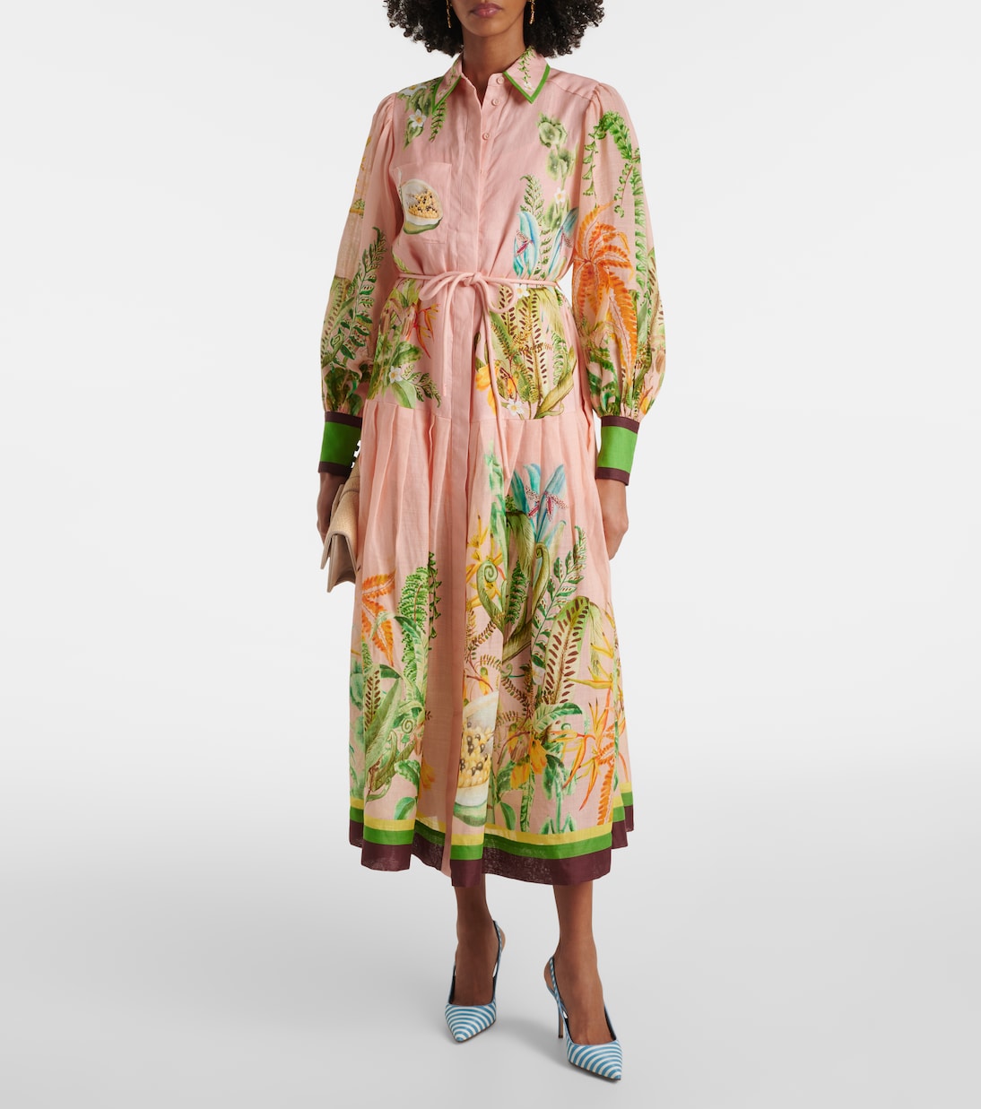 Allurafia 90 striped slingback pumps | Manolo Blahnik