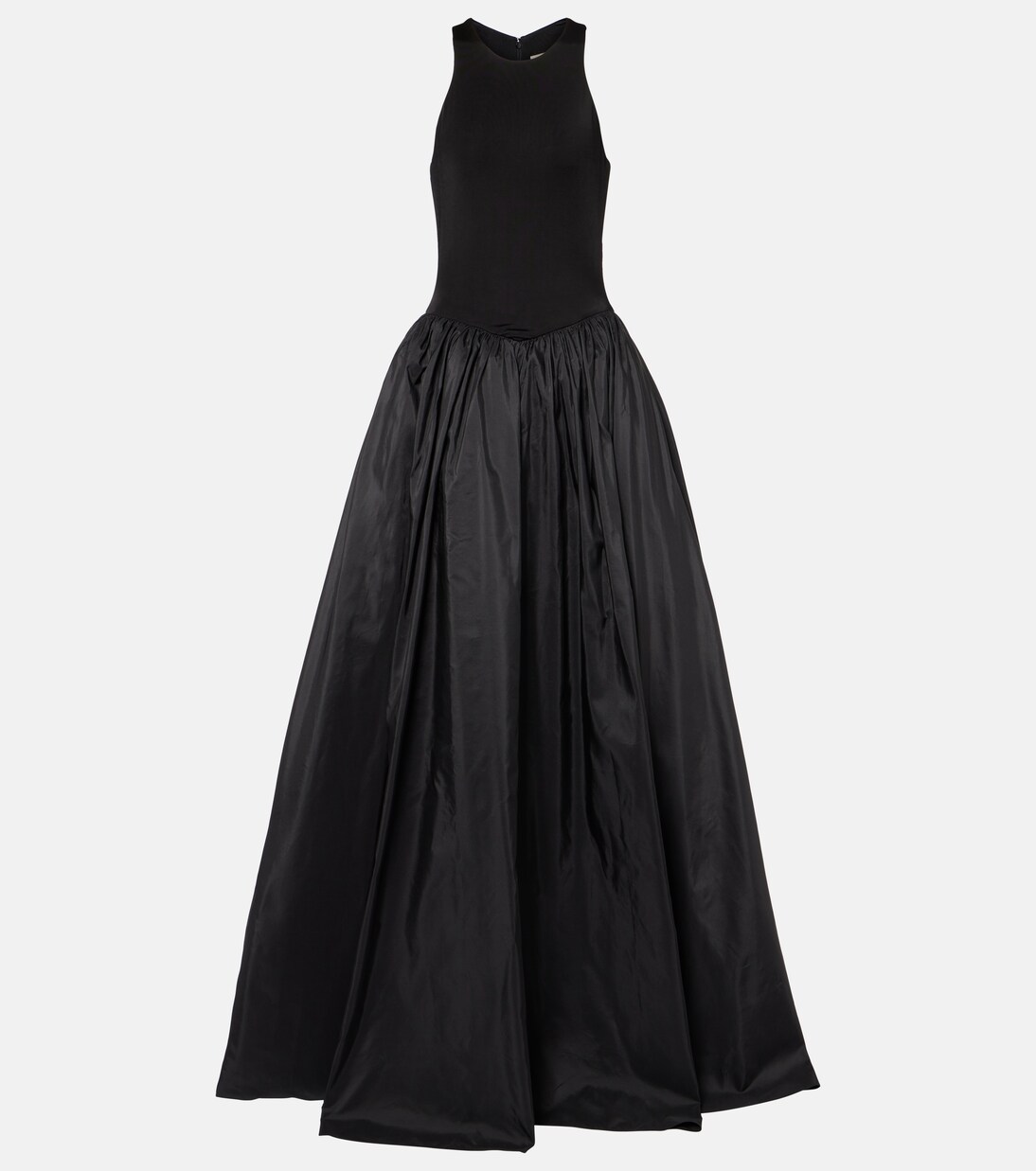 Abito lungo Cate in jersey e taffetà di seta | The New Arrivals Ilkyaz Ozel