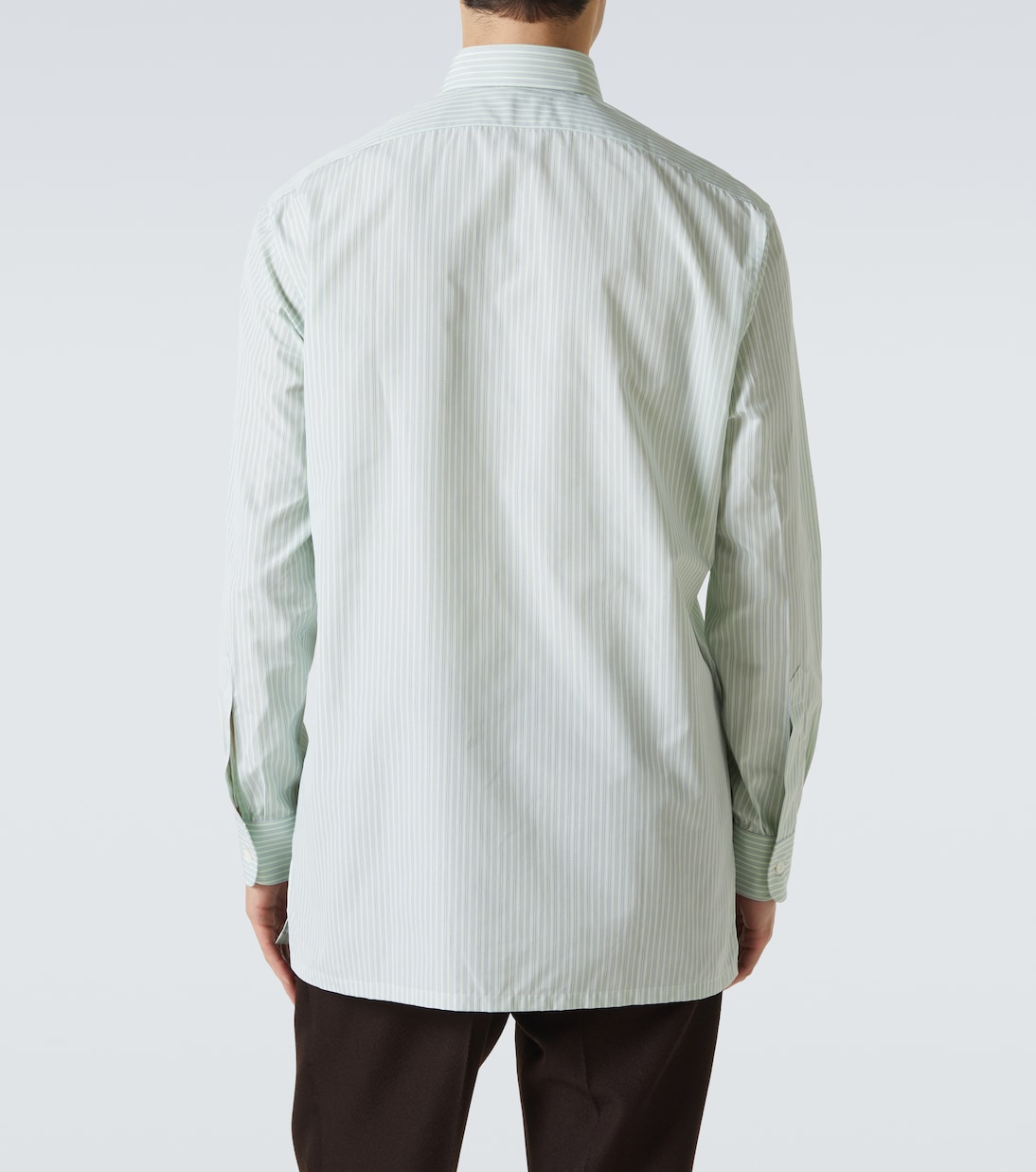 Striped cotton poplin shirt | Charvet