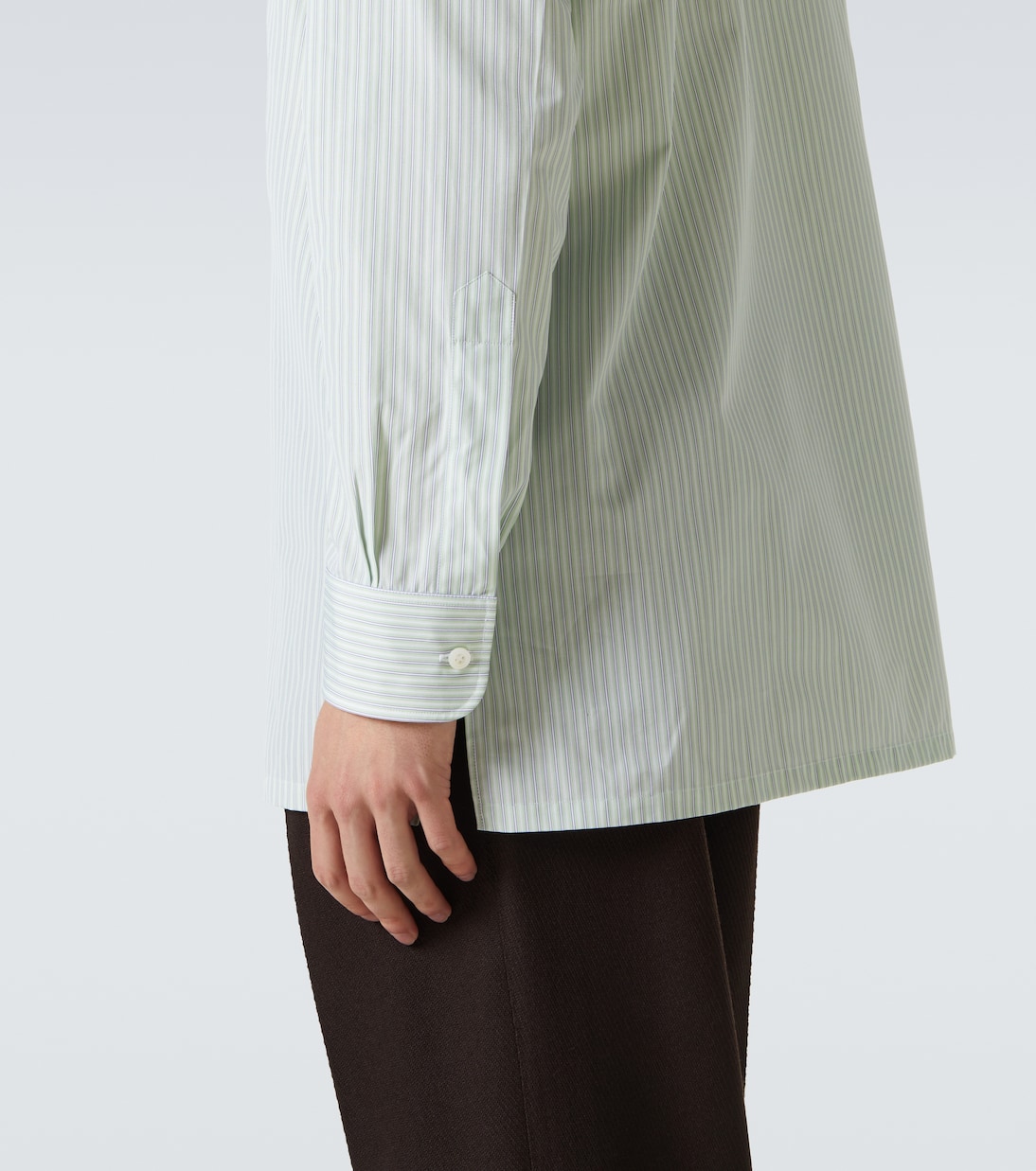 Striped cotton poplin shirt | Charvet