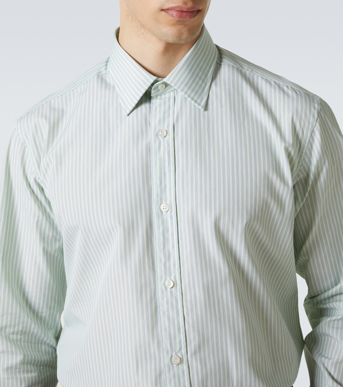 Striped cotton poplin shirt | Charvet