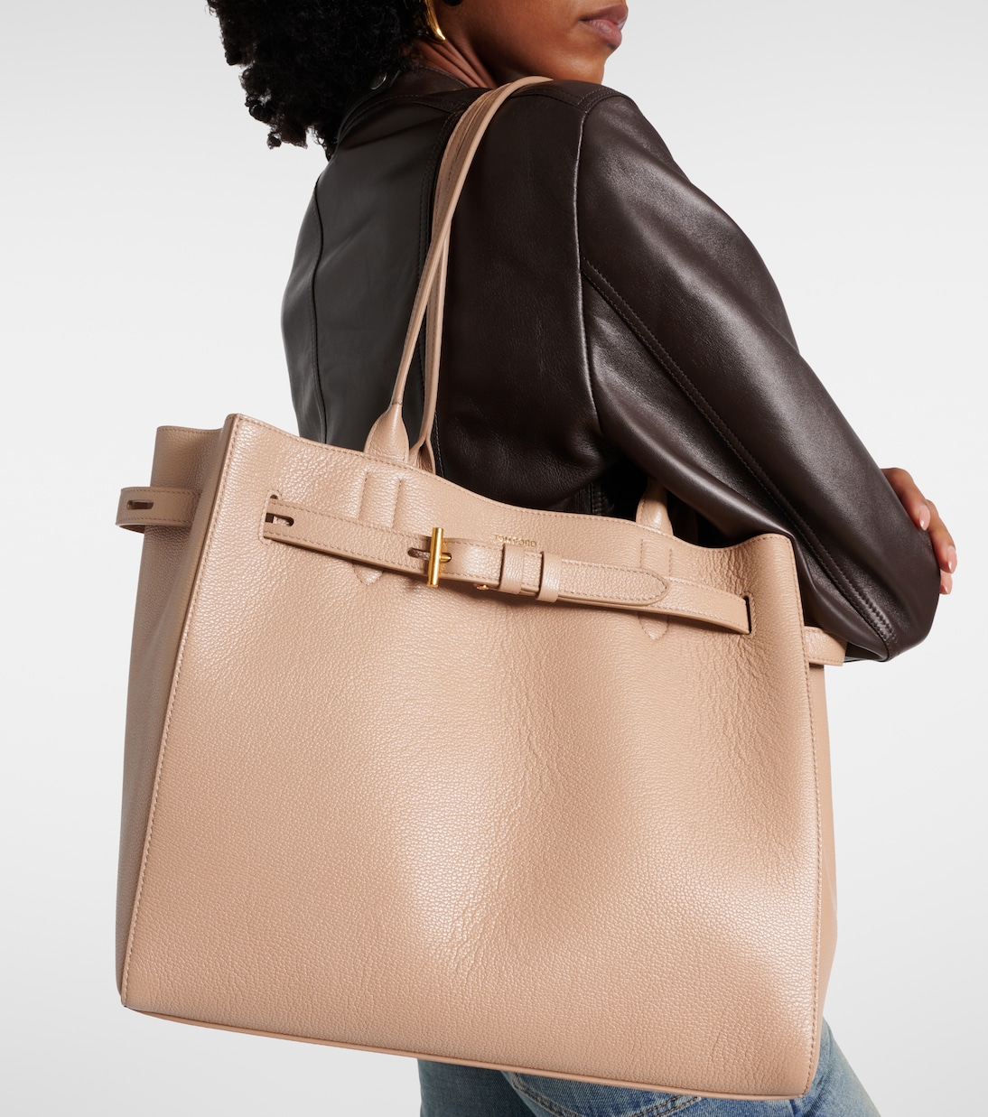 Audrey Medium leather tote bag | Tom Ford