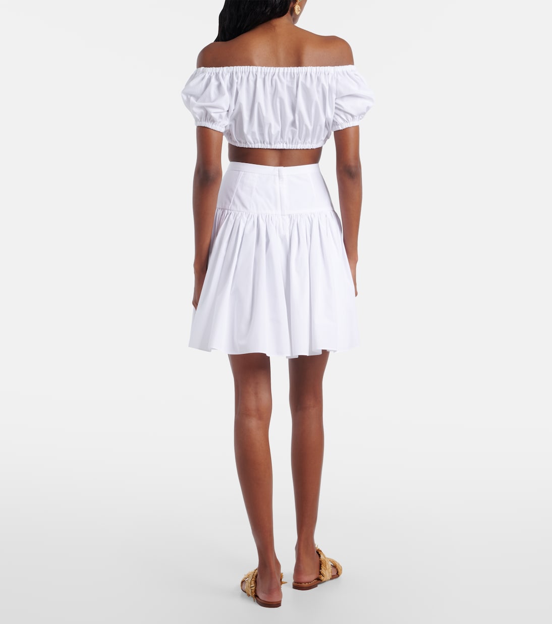 Off-shoulder cotton crop top | Dolce&Gabbana