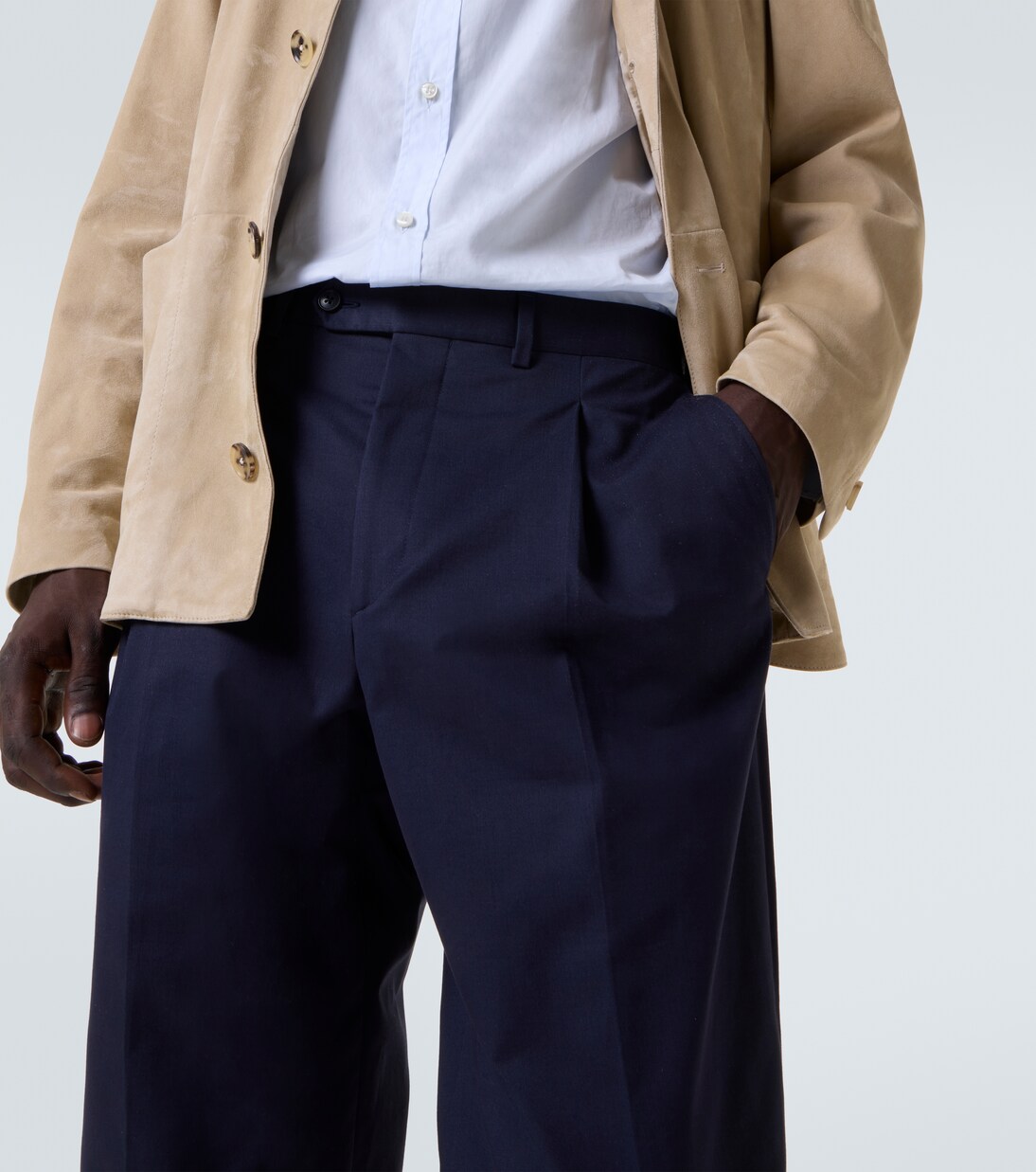 Amo cotton and cashmere straight pants | Saman Amel