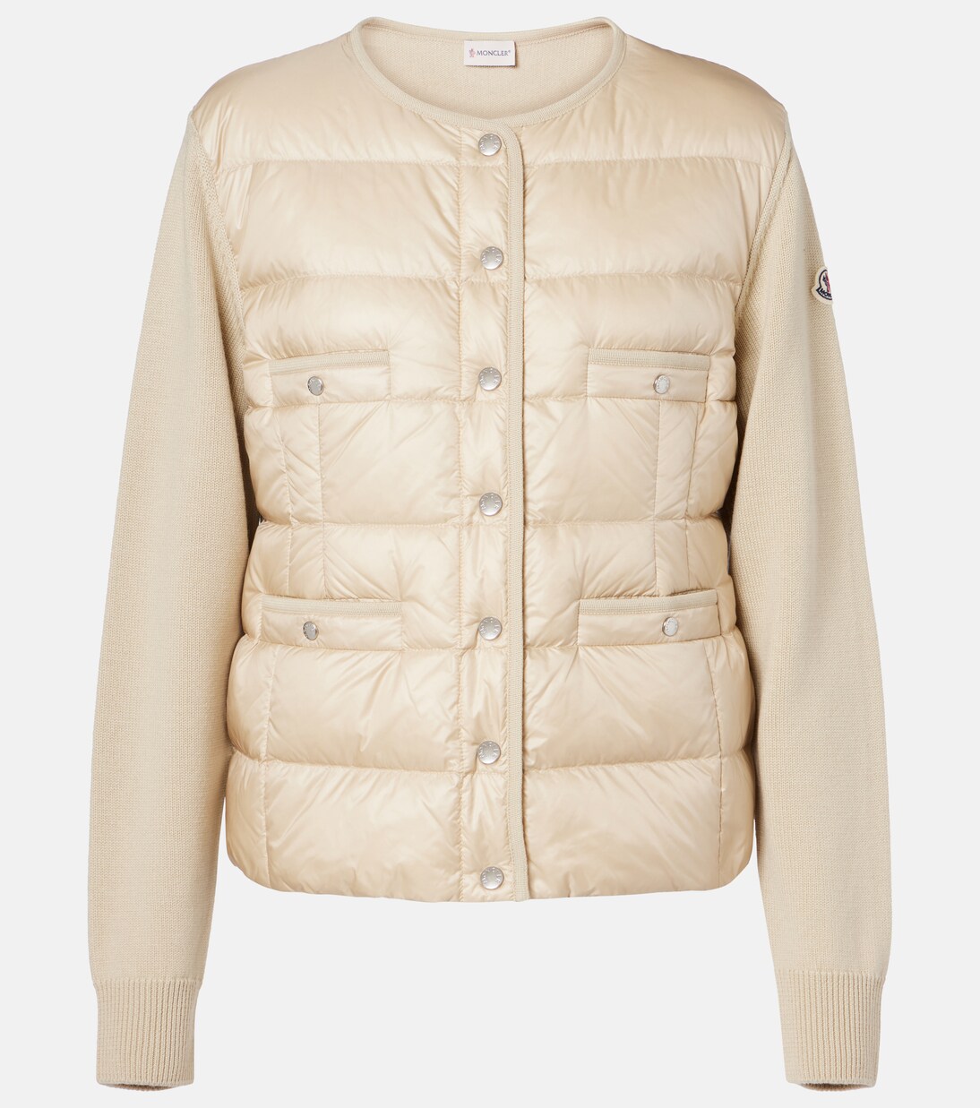 Down-paneled virgin wool cardigan | Moncler