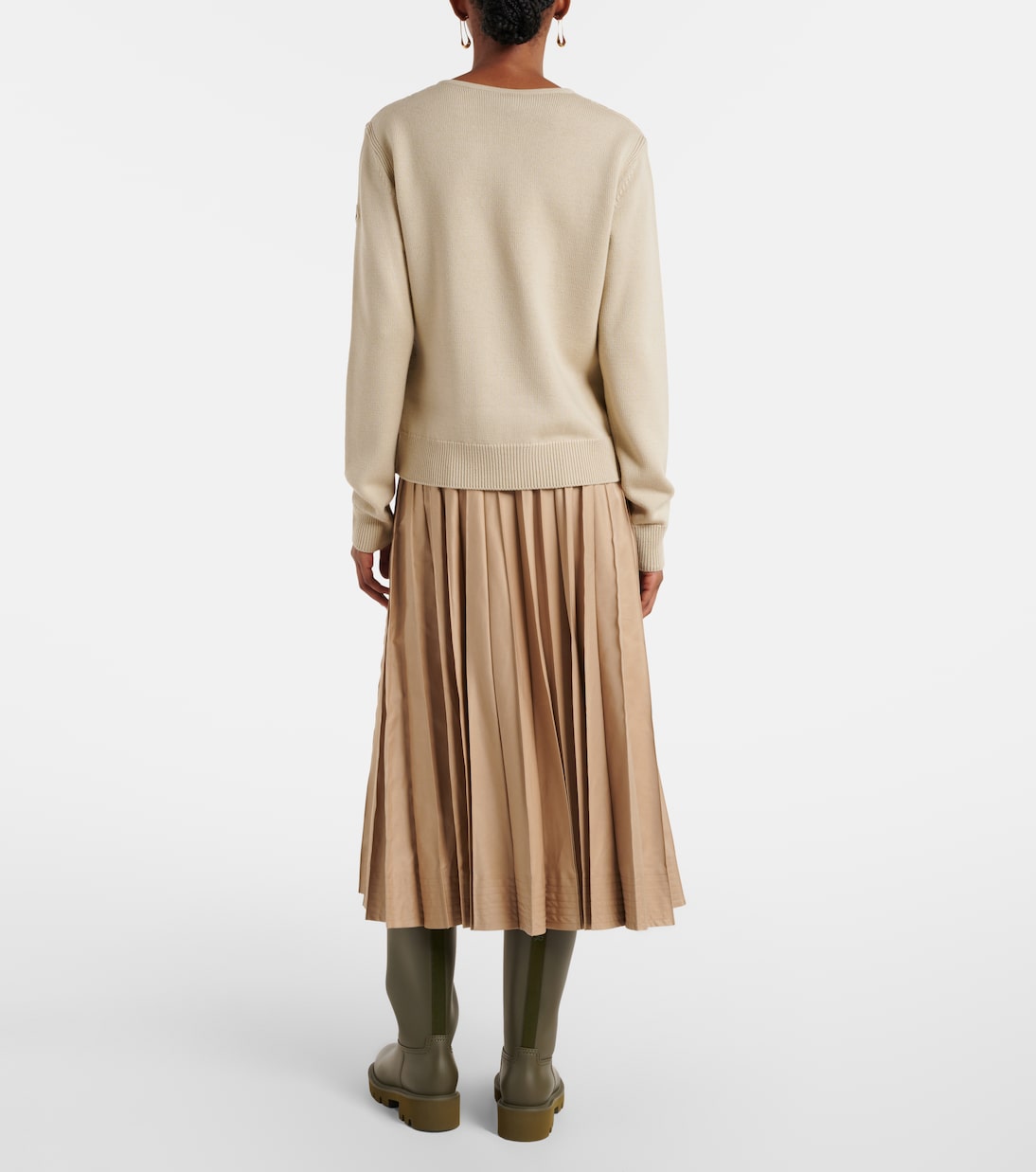 Down-paneled virgin wool cardigan | Moncler