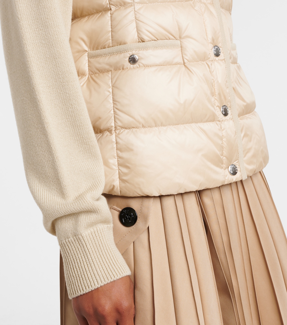 Down-paneled virgin wool cardigan | Moncler