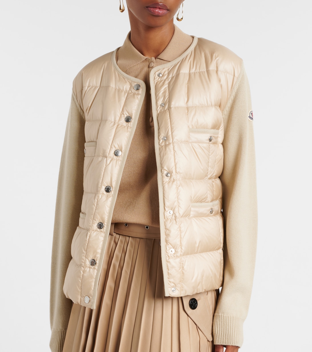 Down-paneled virgin wool cardigan | Moncler