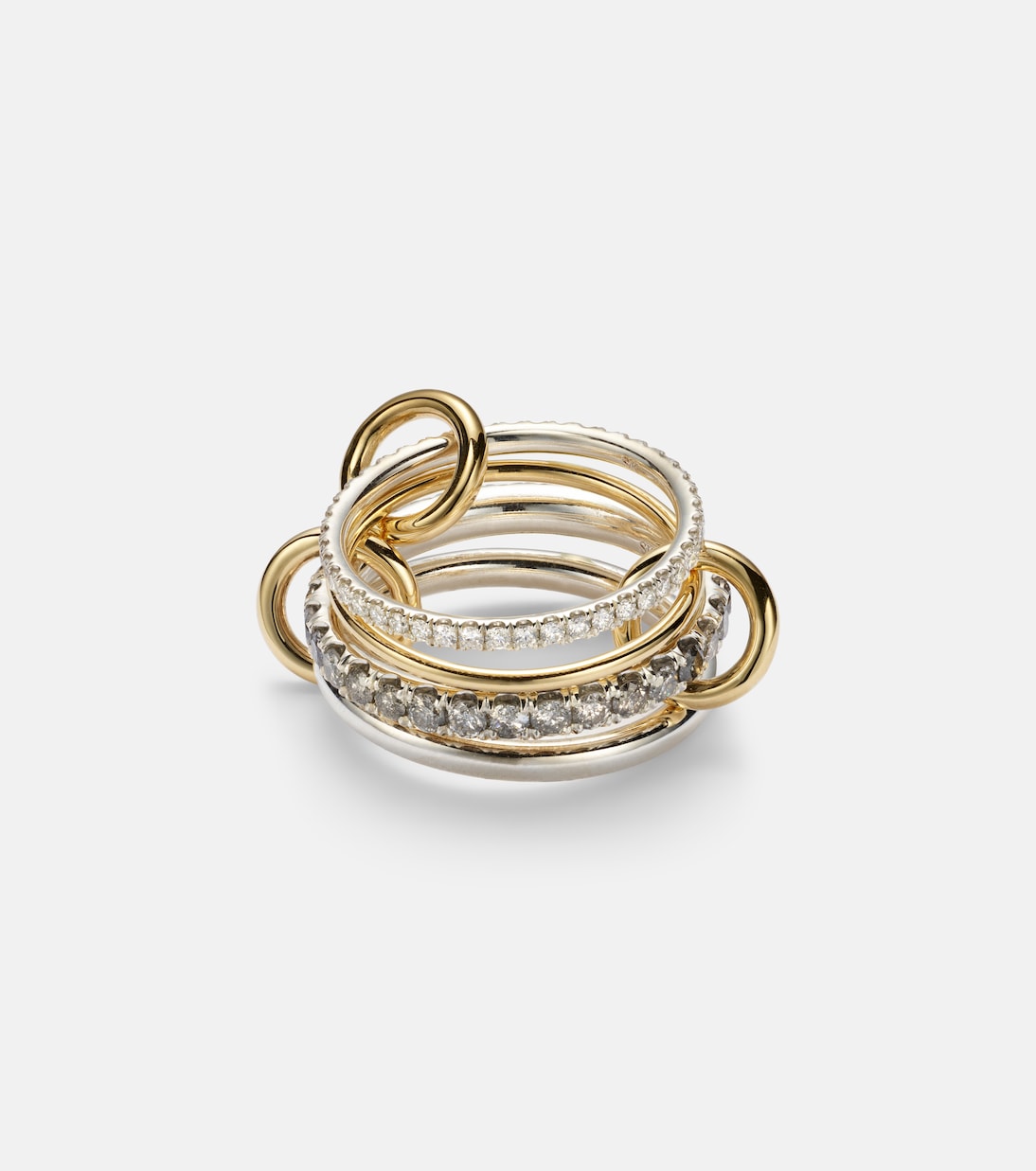 Ring Arla aus 18kt Gelbgold und Sterlingsilber mit Diamanten | Spinelli Kilcollin
