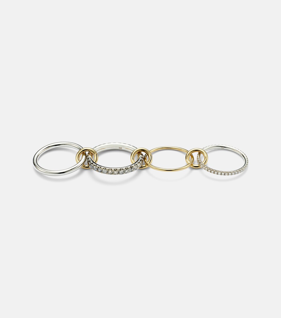 Ring Arla aus 18kt Gelbgold und Sterlingsilber mit Diamanten | Spinelli Kilcollin