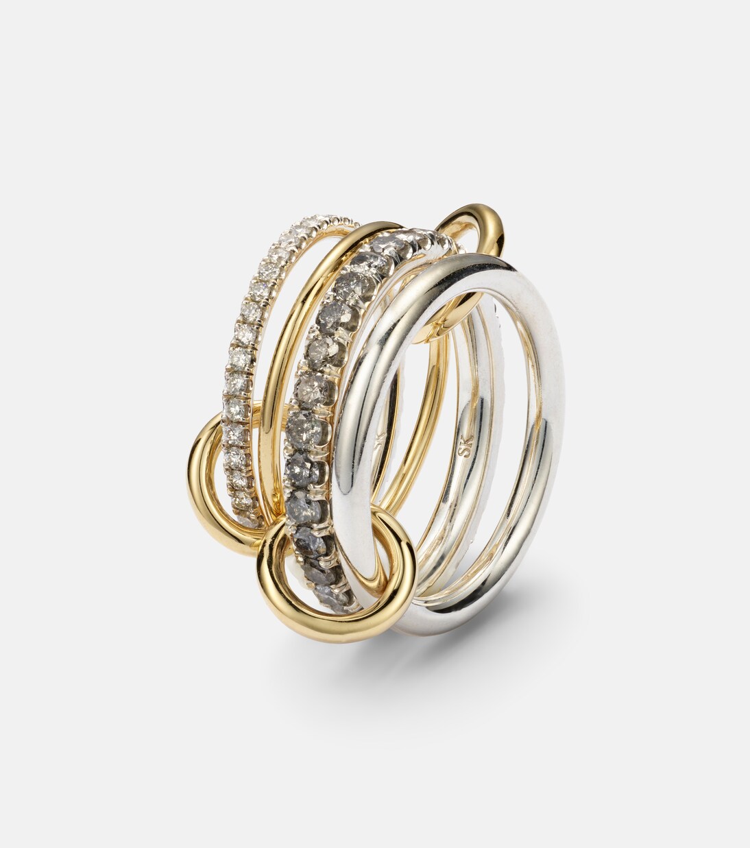 Ring Arla aus 18kt Gelbgold und Sterlingsilber mit Diamanten | Spinelli Kilcollin