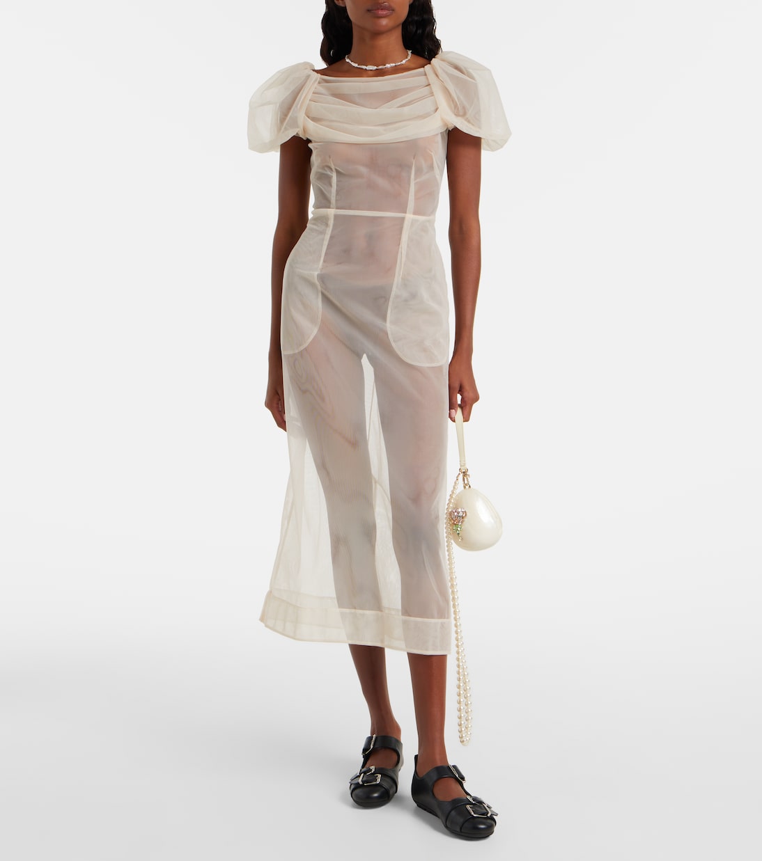 Robe midi en tulle | Simone Rocha