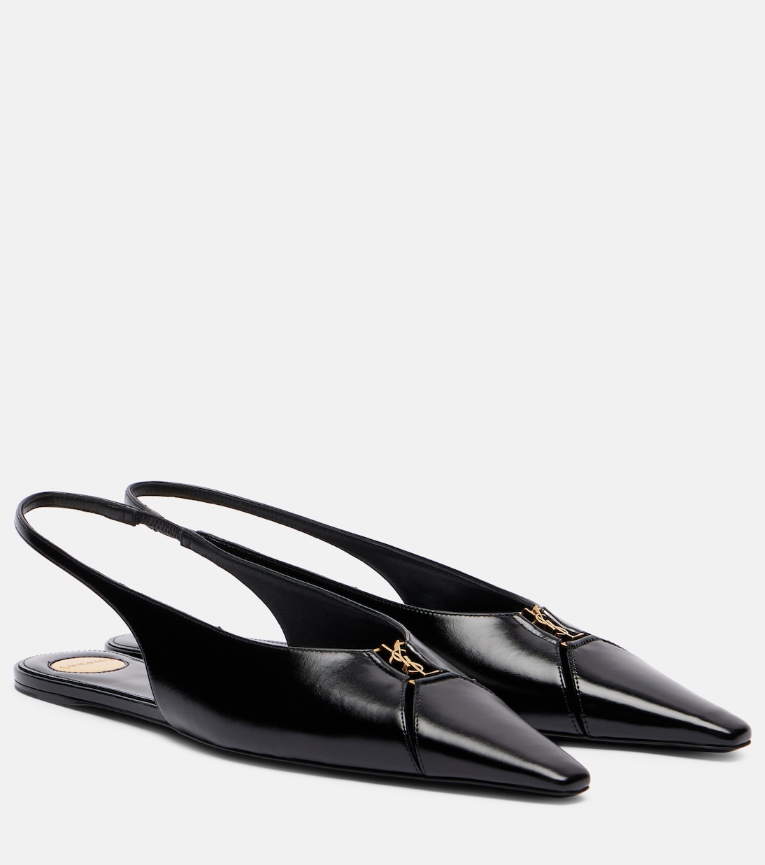Babylone leather slingback flats | Saint Laurent