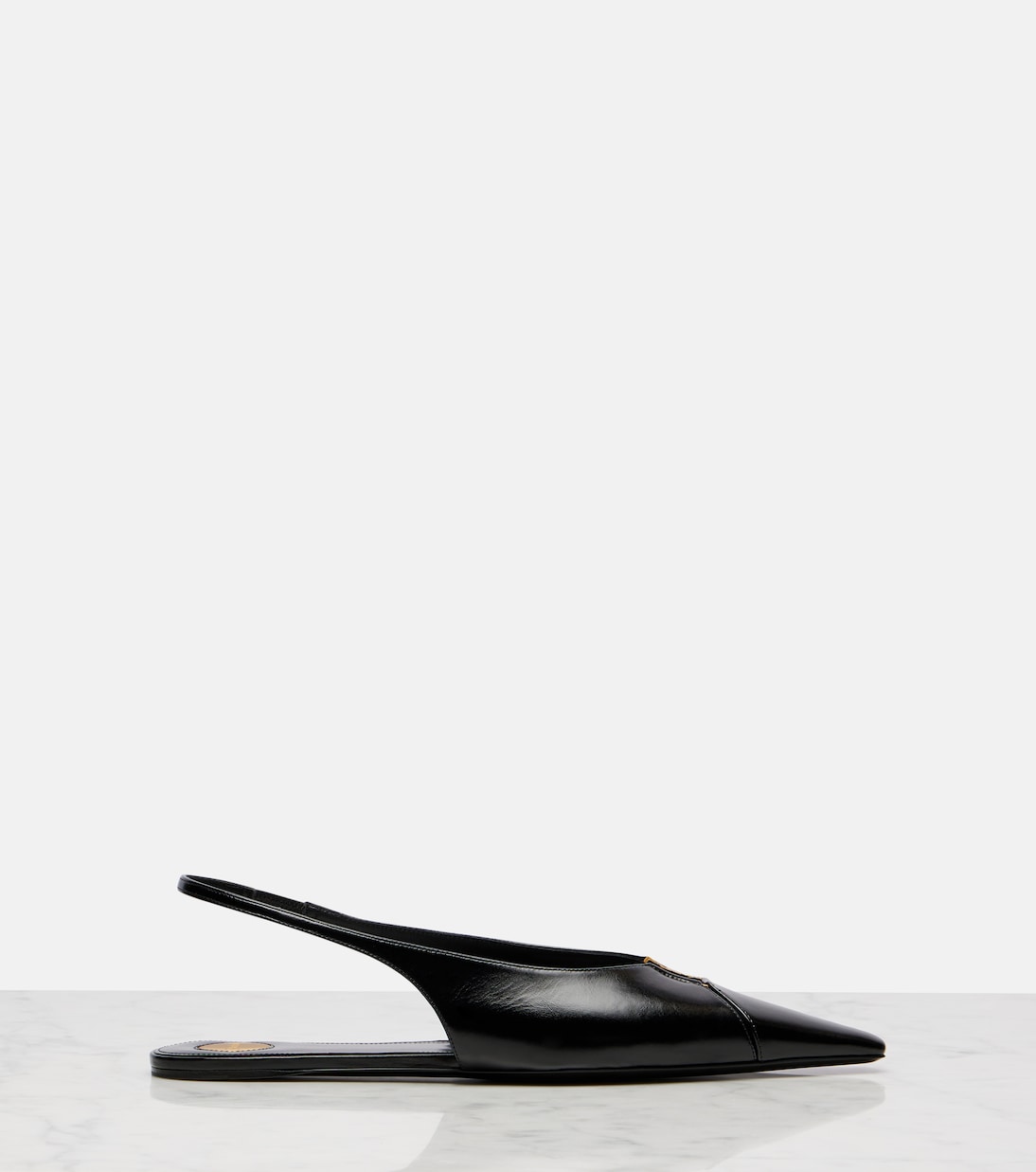 Babylone leather slingback flats | Saint Laurent