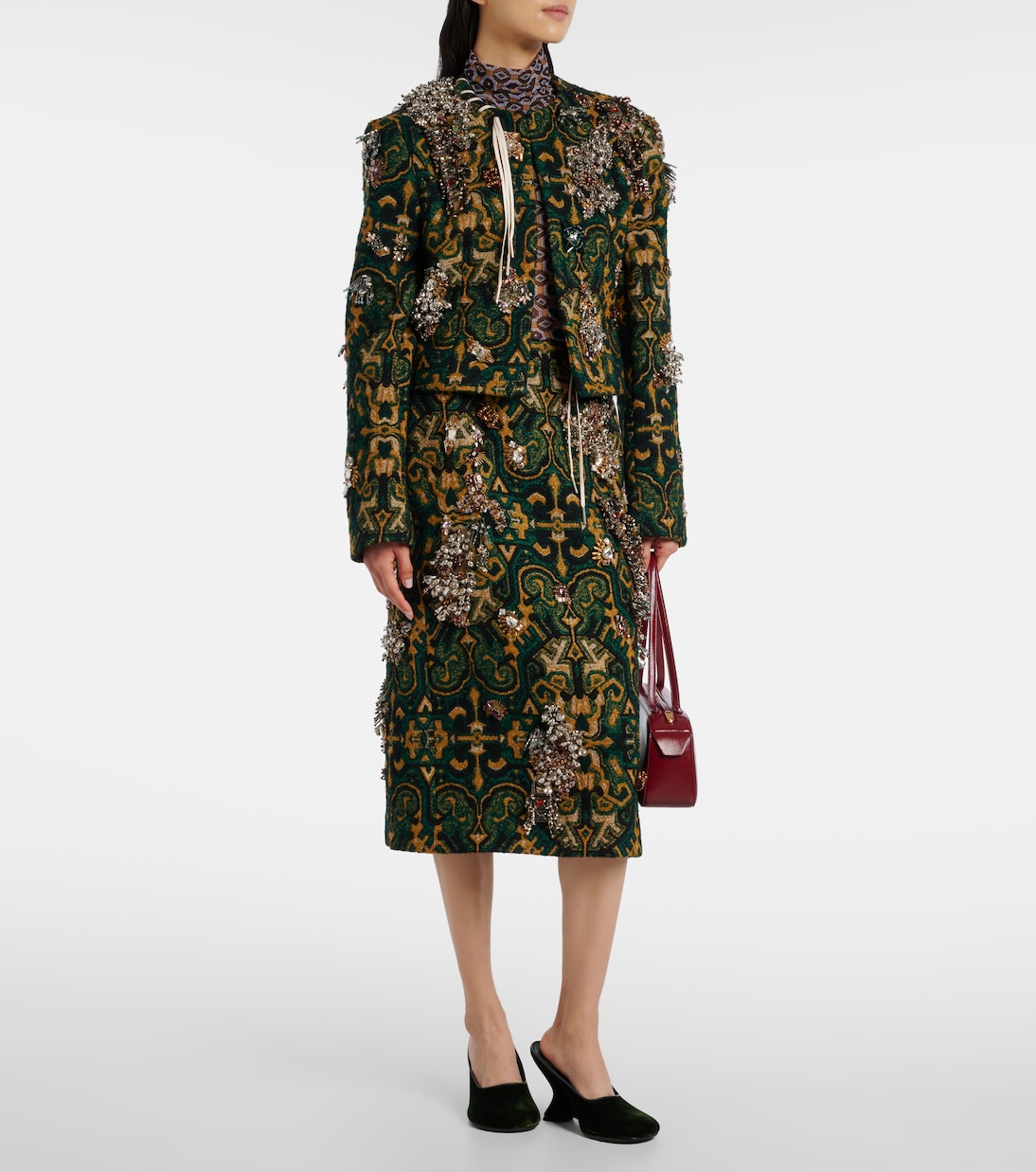 Embellished pencil skirt | Dries Van Noten