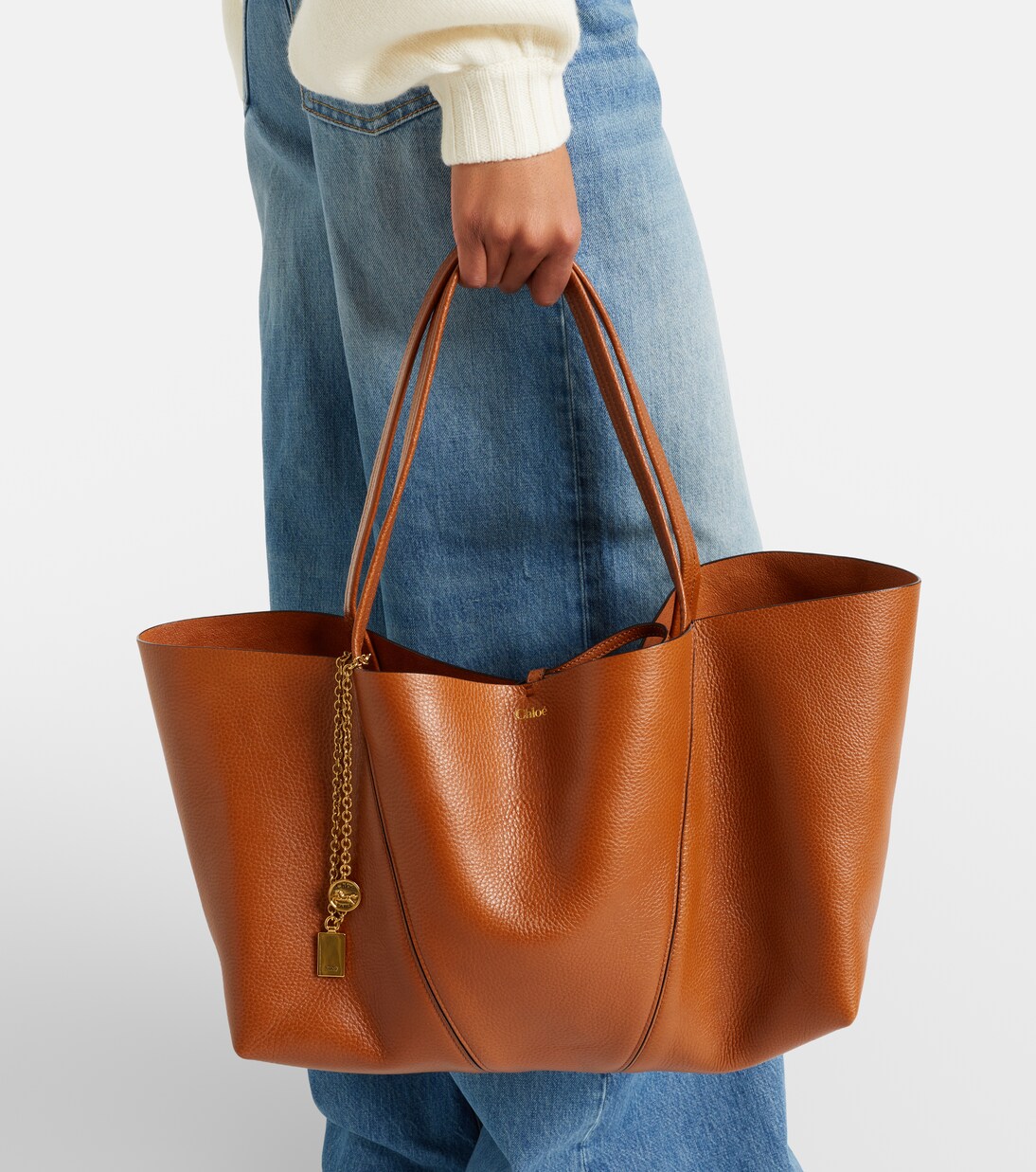 Chloé Spin East-West leather tote bag | Chloé