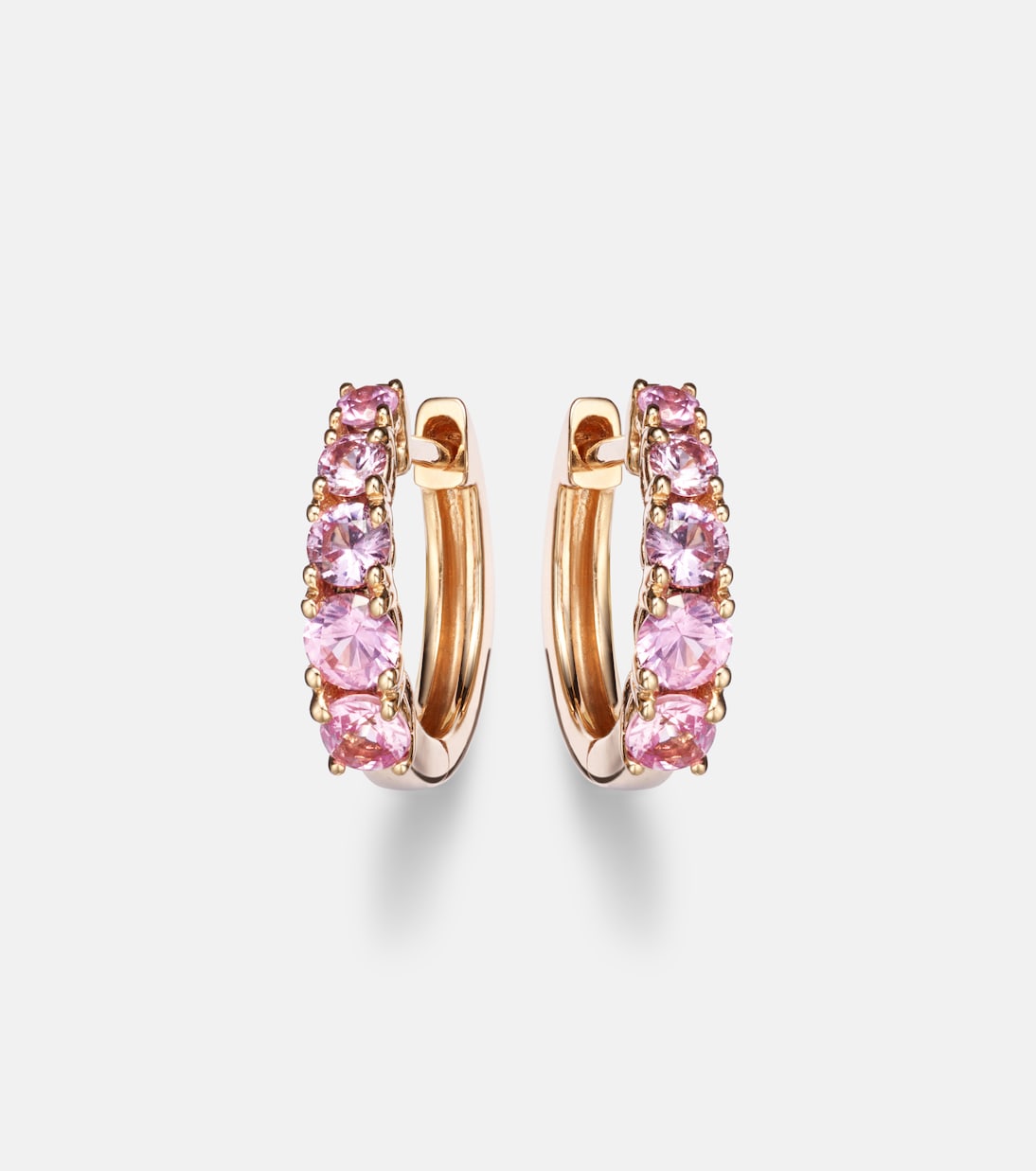 Boucles d'oreilles en or rose 18 ct (750/1000) et saphirs | Anita Ko