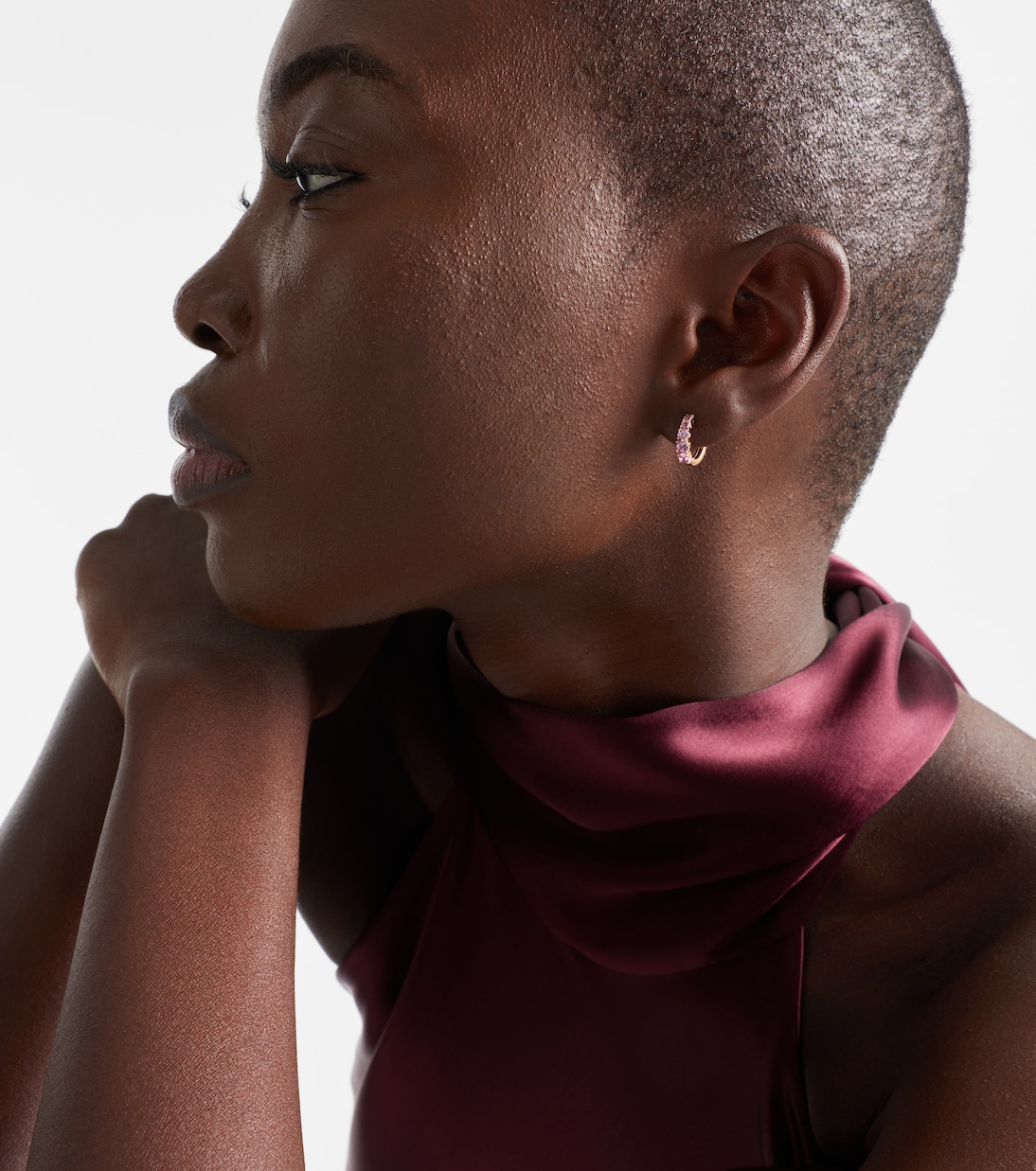 Boucles d'oreilles en or rose 18 ct (750/1000) et saphirs | Anita Ko